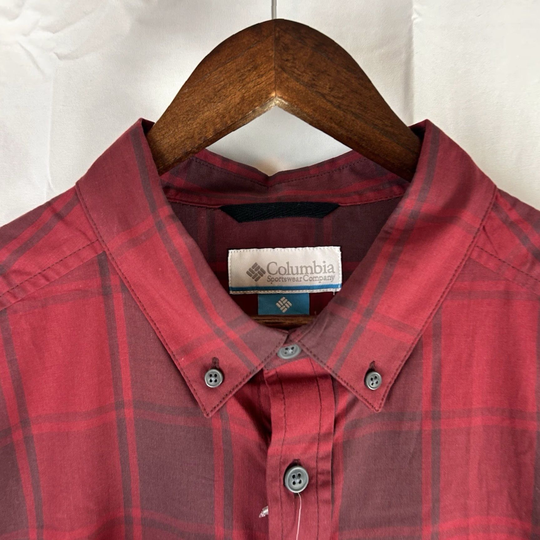 Vintage Columbia Shirt Mens Large Rapid Rivers II Button Down Red Plaid Long Sleeve NWT Size US L / EU 52-54 / 3 - 3 Thumbnail