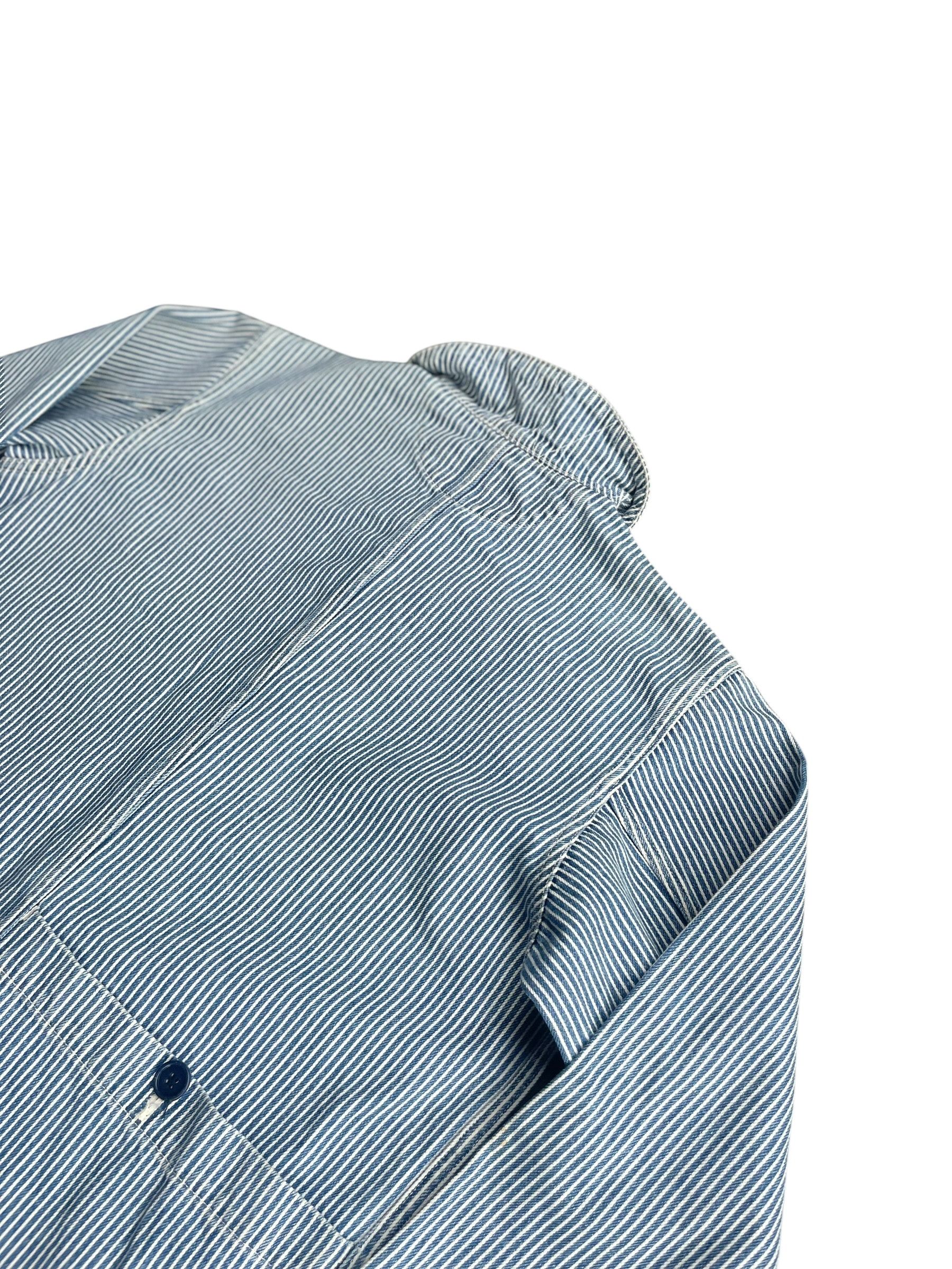 Japanese Brand Vintage USN Sunny Side Up Hickory Shawl Jacket Size US L / EU 52-54 / 3 - 6 Thumbnail
