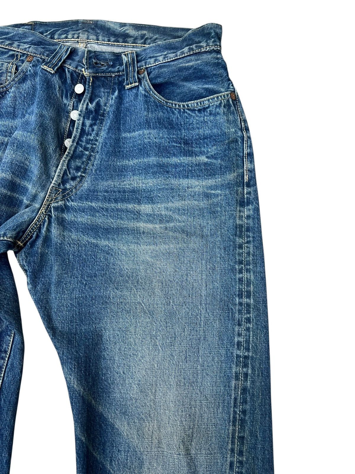 Denime RARE! Vintage DENIME ORIZZONTI Aging Denim Selvedge Jeans Size US 31 - 12 Thumbnail