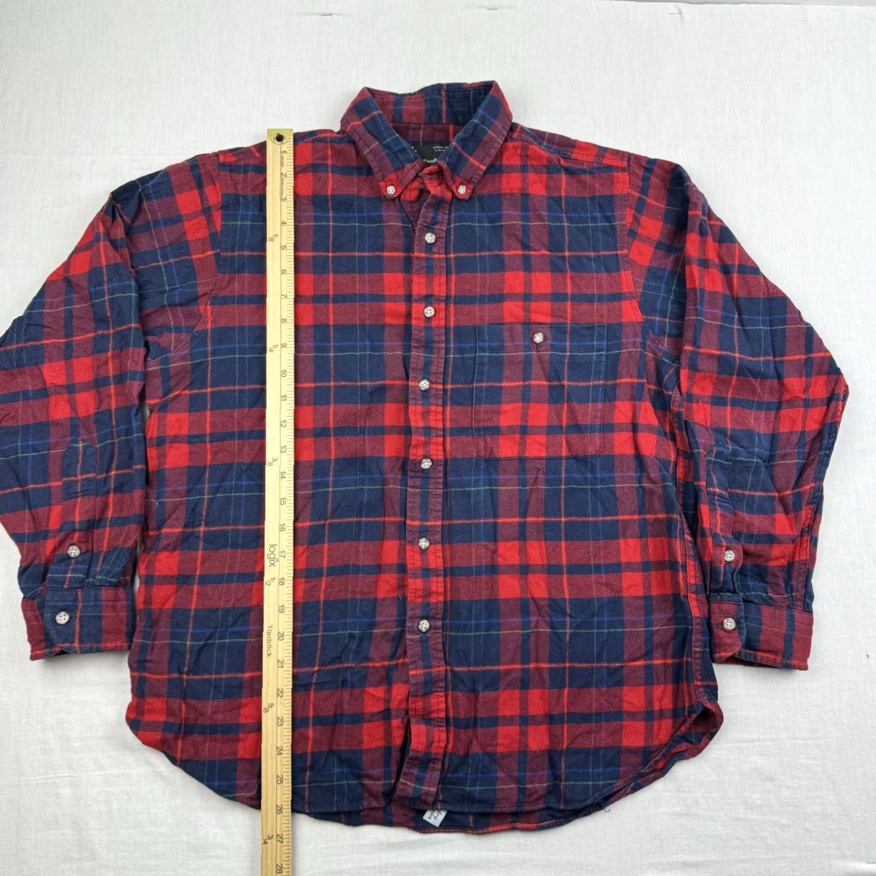 Pendleton VINTAGE Pendleton Shirt Outdoor 90s Red Plaid L Button-Up Adult Large Mens Size US L / EU 52-54 / 3 - 4 Thumbnail