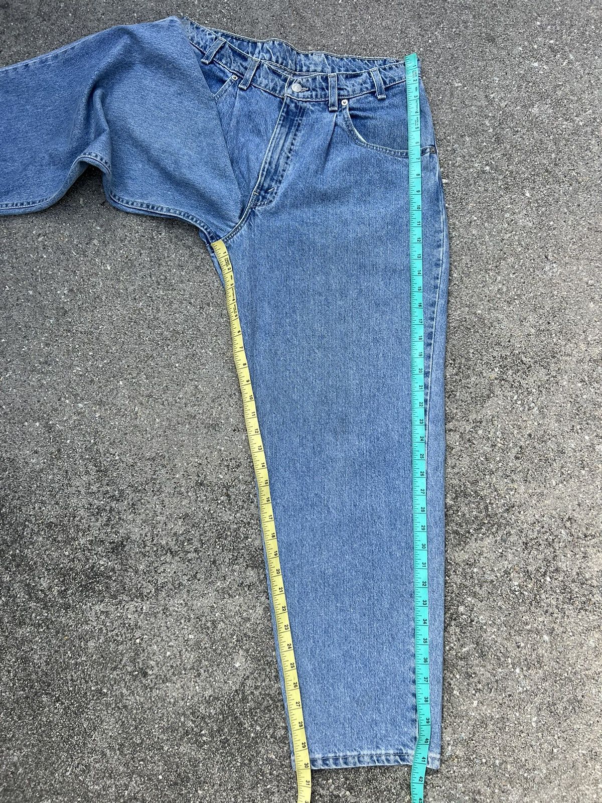 Levi's Vintage 1992 Levi’s L2 Light Blue Denim Baggy Fit Jeans Size US 33 - 5 Thumbnail
