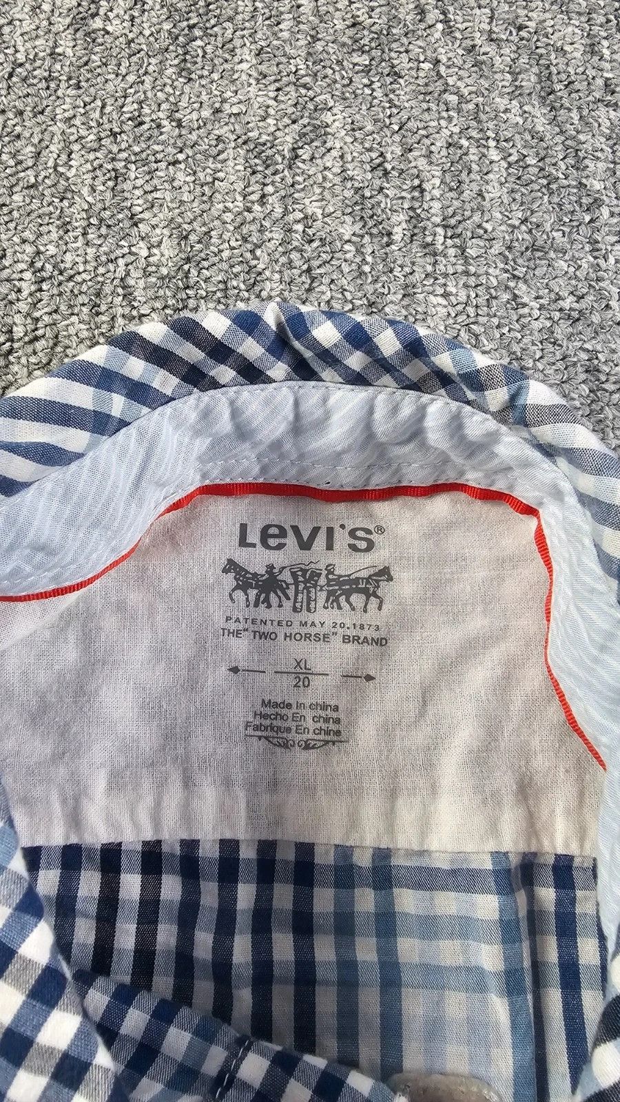 Levi's Levis Two Horse Brand Flannel Button Shirt XL Blue Size US XL / EU 56 / 4 - 4 Thumbnail
