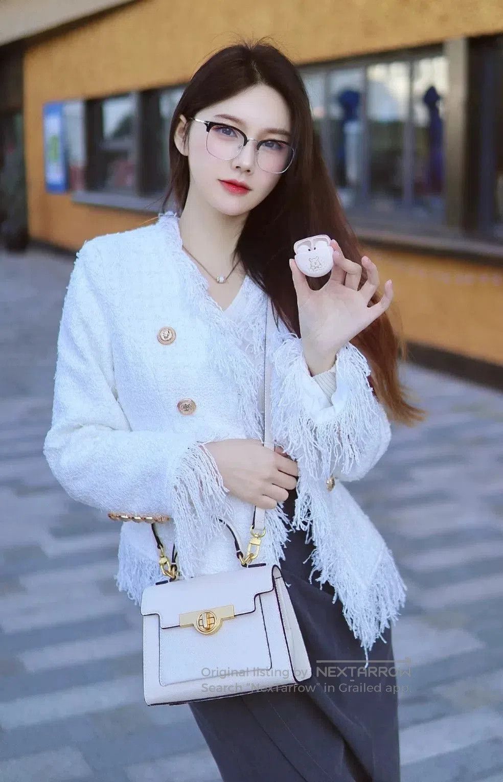 Balmain Balmain White Fringe Jacket. Size S / US 4 / IT 40 - 9 Thumbnail