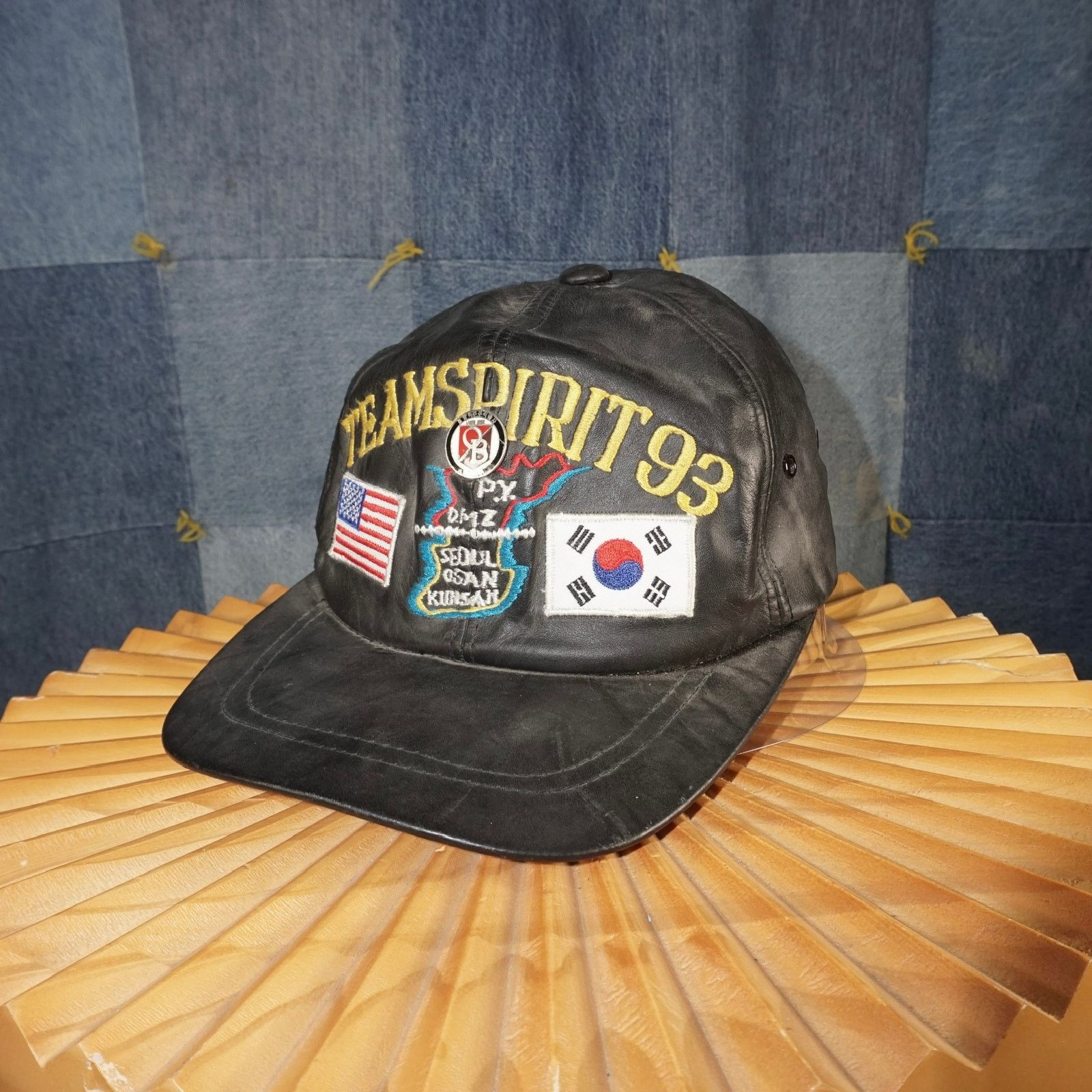 Vintage OSFA - Vintage korea team spirit 1993 embroider leather hat Size ONE SIZE - 2 Thumbnail