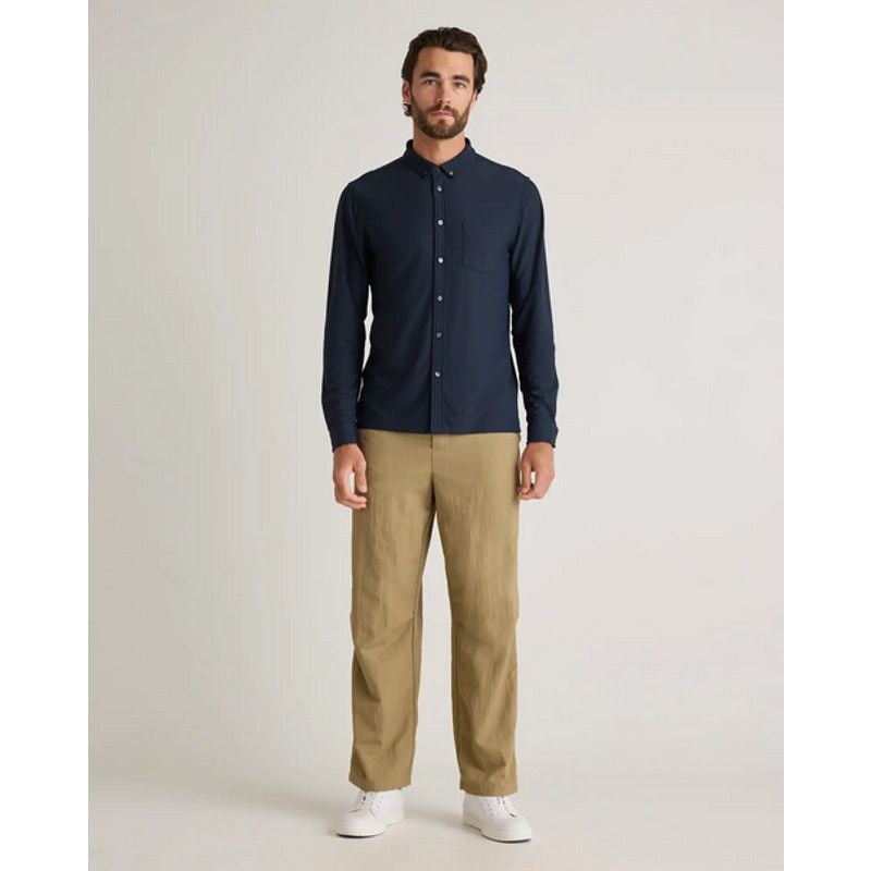 Quince QUINCE Men's Navy Blue ProPique Performance ButtonDown SizeS Size US S / EU 44-46 / 1 - 2 Thumbnail