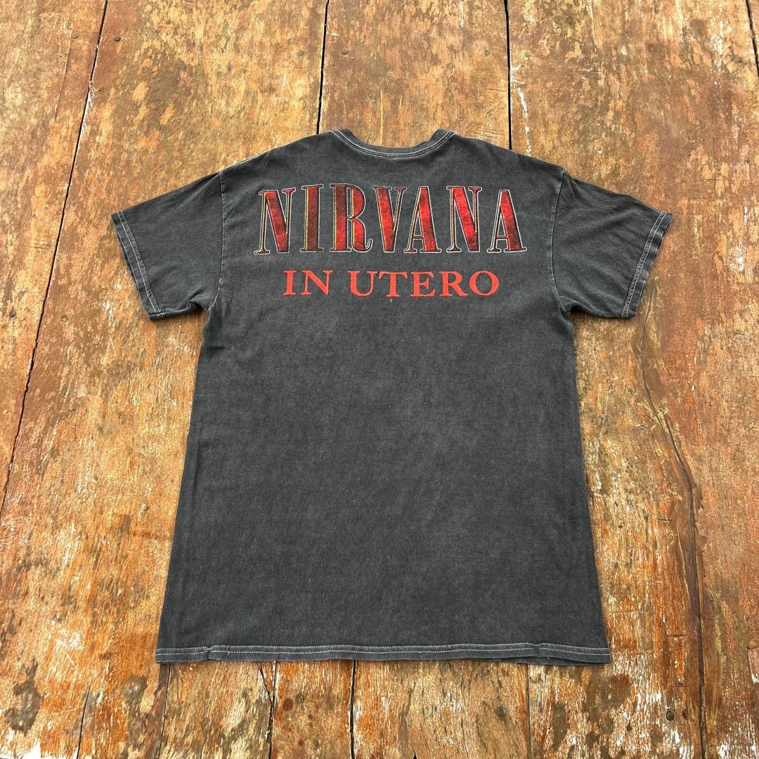Band Tees Vintage Thrashed Faded Nirvana In Utero Band T Shirt Size US L / EU 52-54 / 3 - 2 Thumbnail