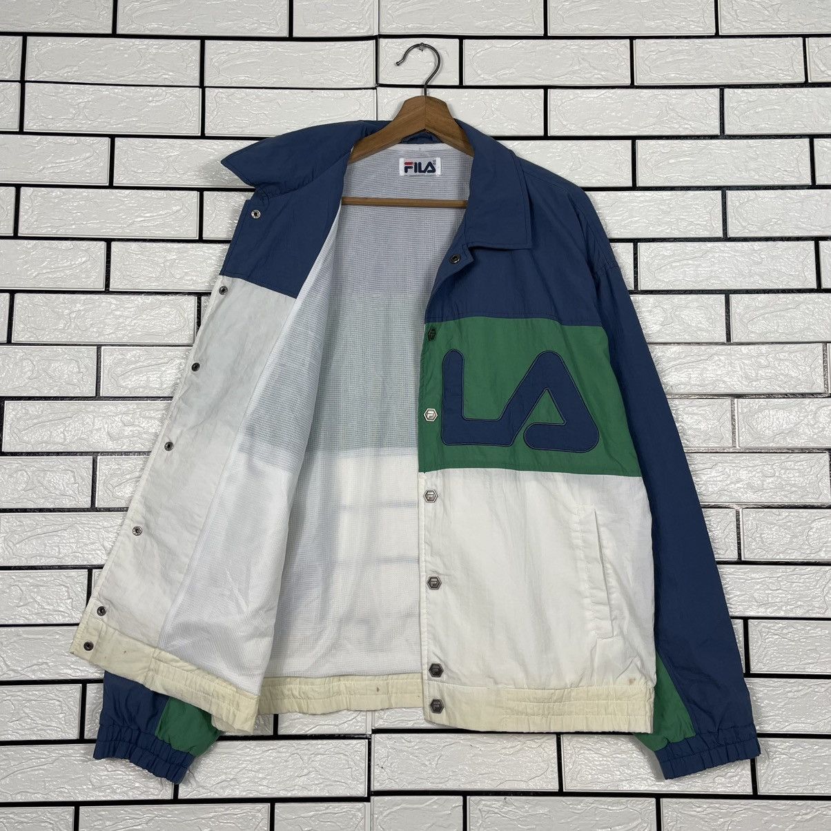 Fila Vtg Fila Big Logo Color Block Jacket Size US L / EU 52-54 / 3 - 9 Thumbnail