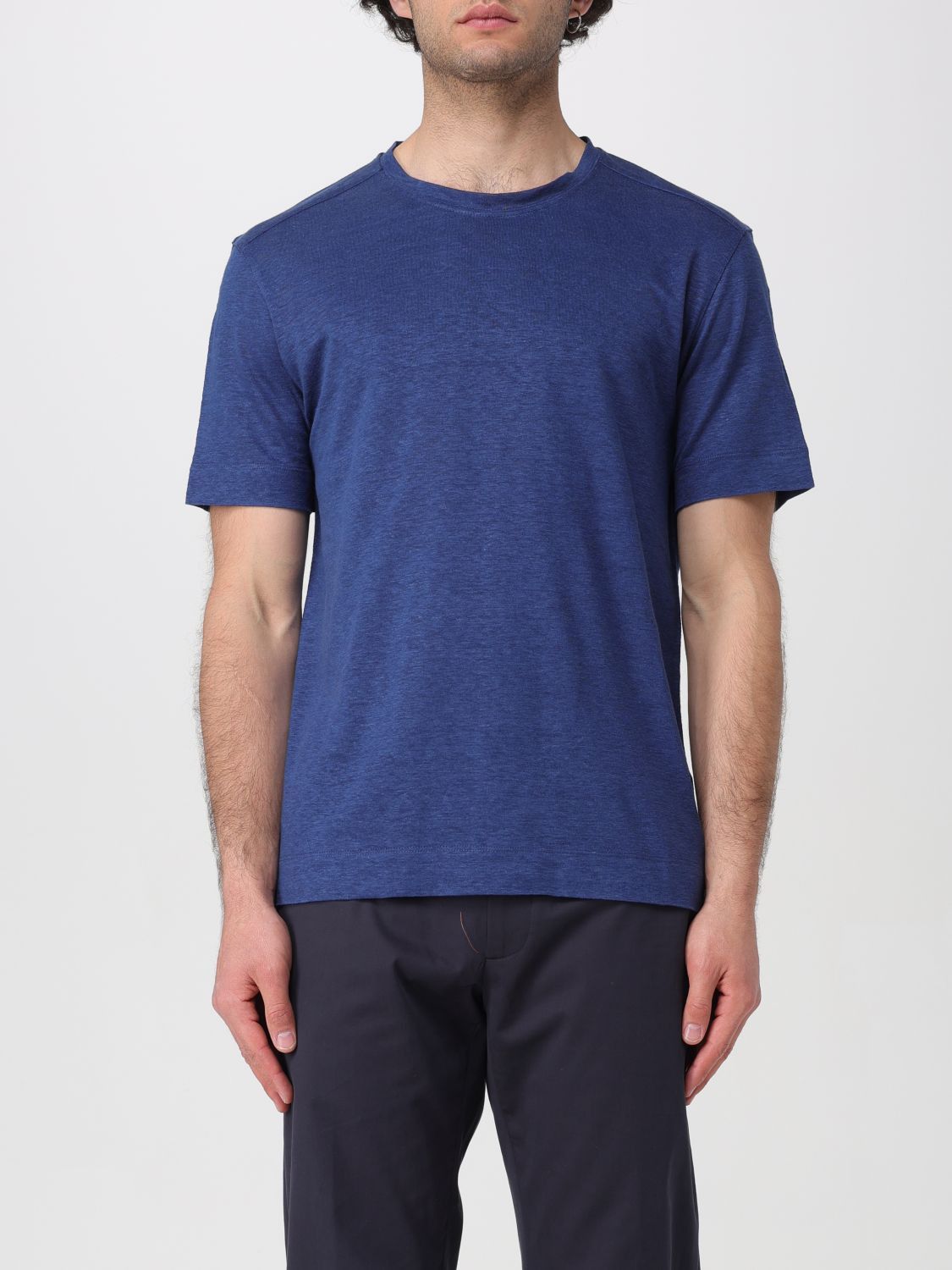 image of Ermenegildo Zegna Zegna T-Shirt Men Royal Blue (Size Large)