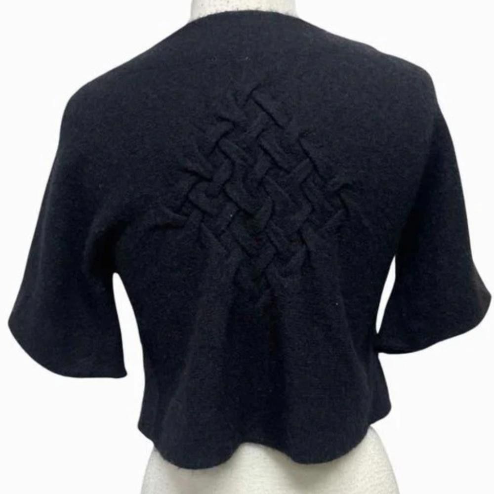 Other MOTH Anthropologie Black Alpaca Wool Shrug Bolero Medium Size M / US 6-8 / IT 42-44 - 2 Thumbnail