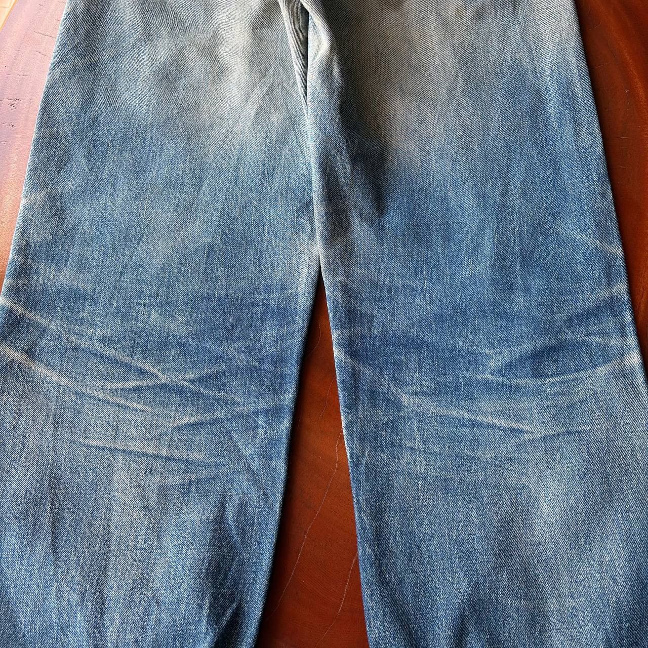 HOLLYWOOD RANCH MARKET Vintage 90’s HR Market Selvedge Distress Mud Wash Blue Pants Size US 34 / EU 50 - 15 Thumbnail