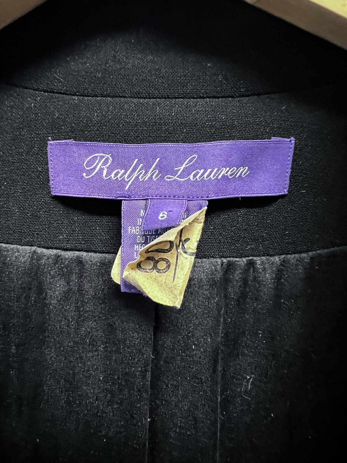 Designer × Ralph Lauren Purple Label Ralph Lauren Purple Label black wool-silk blazer luxury Size M / US 6-8 / IT 42-44 - 7 Thumbnail