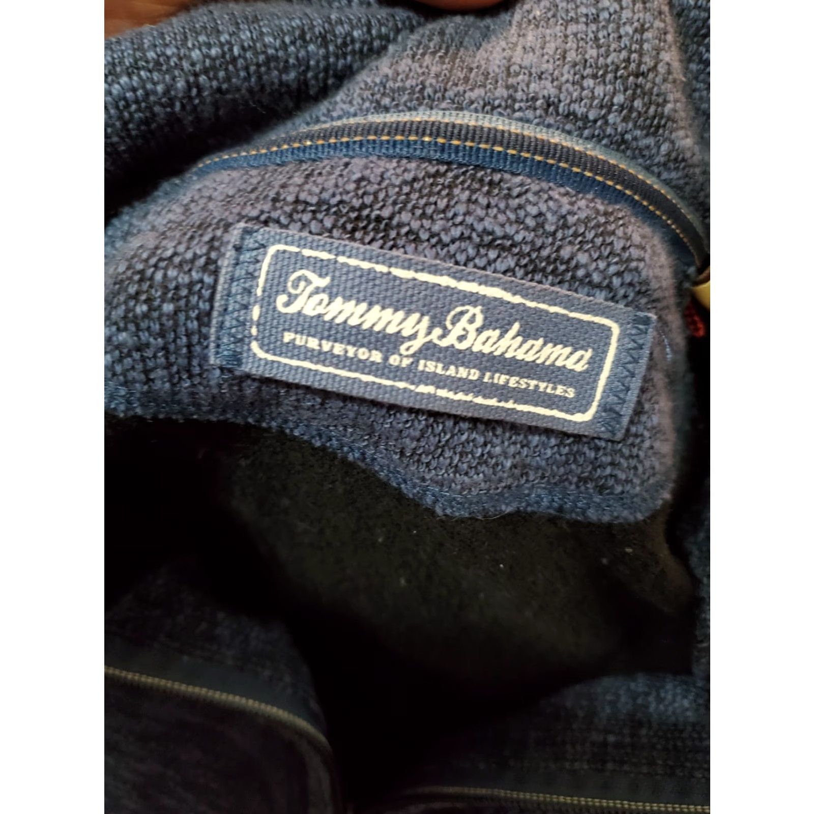 Tommy Bahama Tommy Bahama Jacket Men Large 1/4 Zip Blue Pullover Knit Mock Neck Long Sleeve Reversible Heavyweight Logo Casual Travel Size US L / EU 52-54 / 3 - 6 Thumbnail