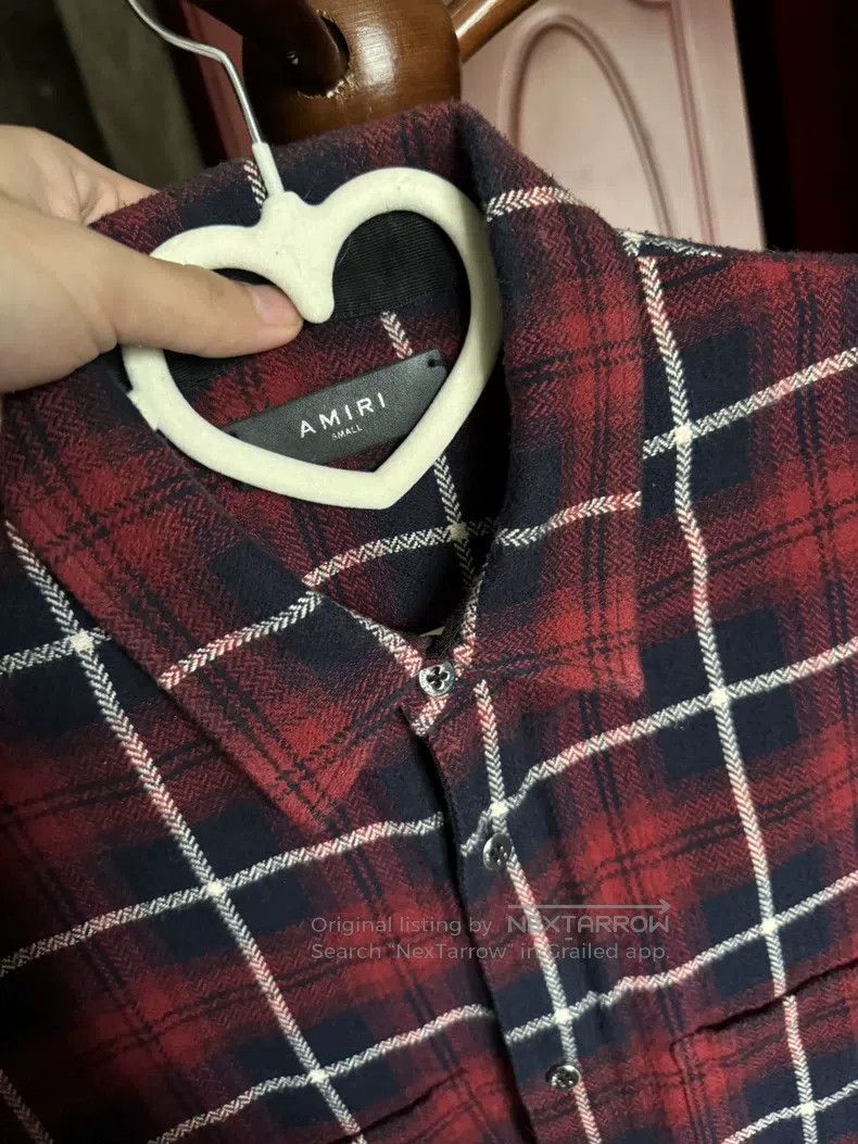 Amiri Amiri Flannel red checkered shirt Size US S / EU 44-46 / 1 - 3 Thumbnail