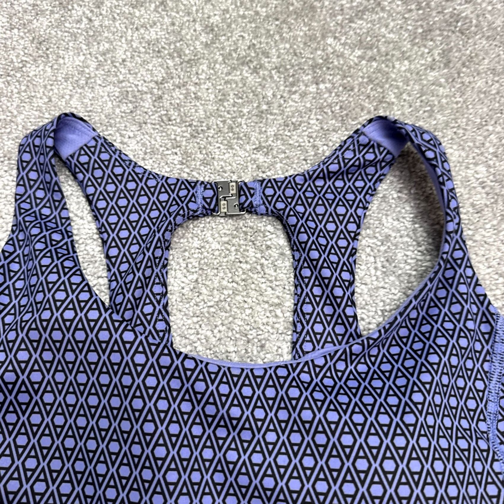Athleta Athleta Ultimate Ease Racerback Midi Shift Dress Womens Small Purple Geometric Size S / US 4 / IT 40 - 3 Thumbnail