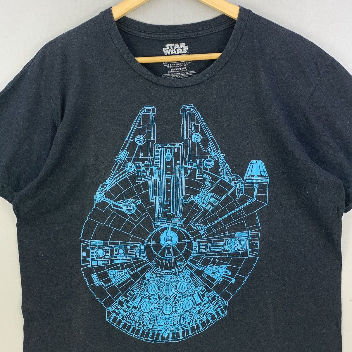 Star Wars Y2K Star Wars Millenium Falcon Blueprint Tshirt Size US L / EU 52-54 / 3 - 4 Thumbnail