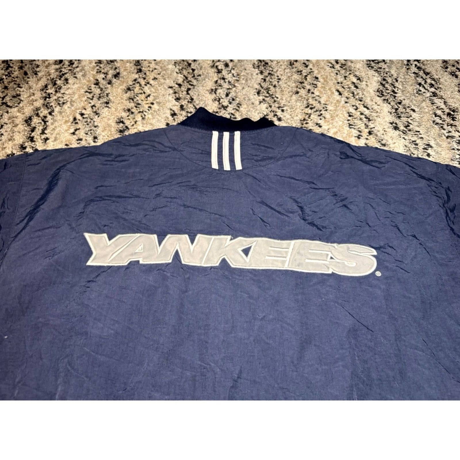 Adidas VINTAGE Adidas New York Yankees MLB Nylon Baseball Warm Up Jacket XL Size US XL / EU 56 / 4 - 2 Thumbnail