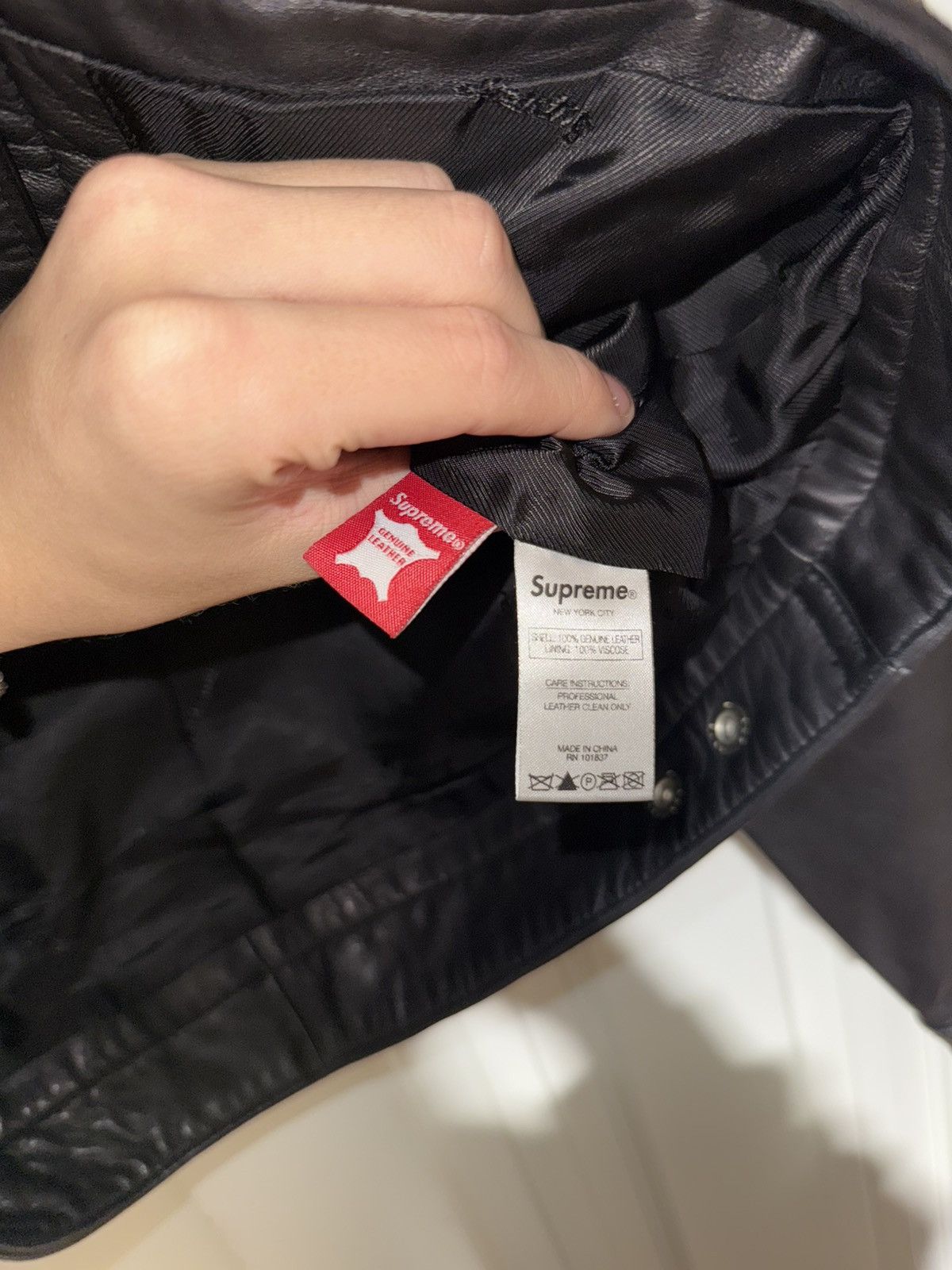 Supreme Supreme Black FW18 Leather Trucker Jacket Size US M / EU 48-50 / 2 - 6 Thumbnail