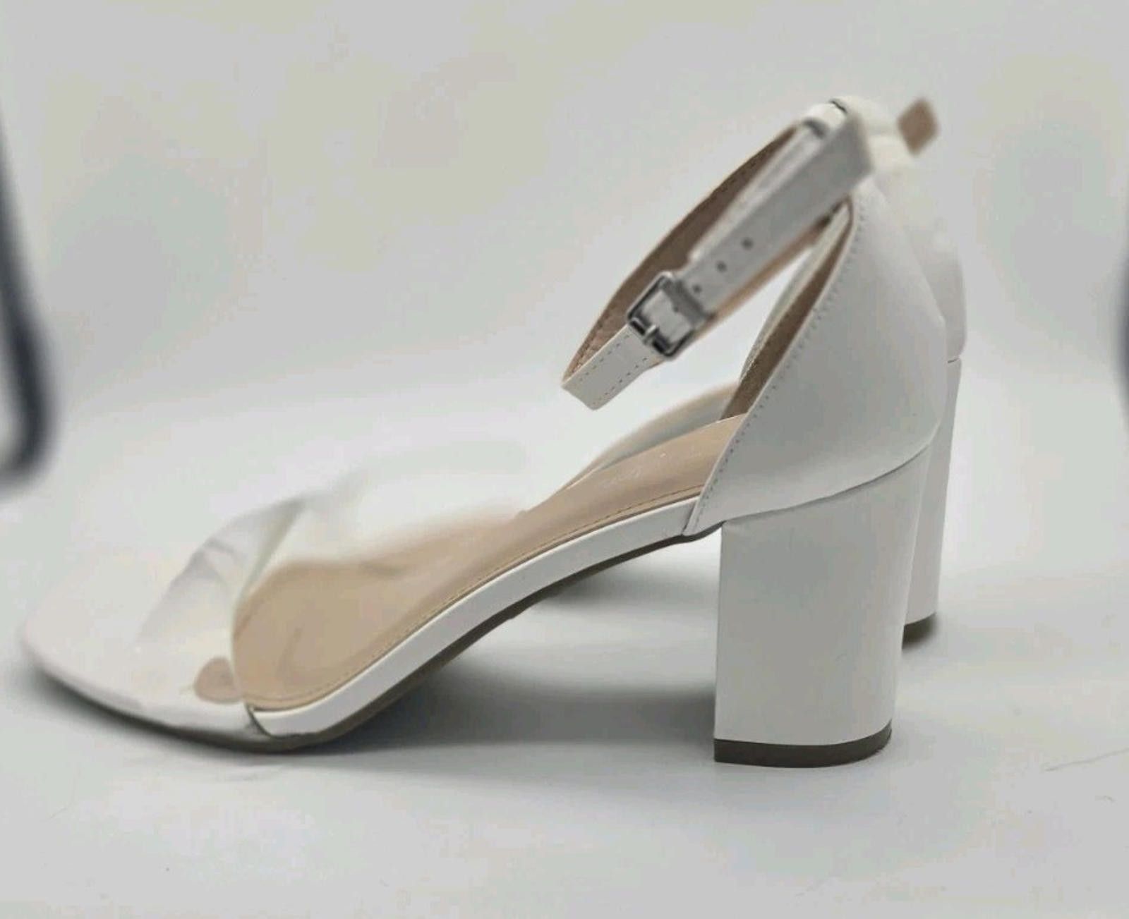 Other Sophia Taylor White Heels Clear Open Toe Style Lynn Sz 10 M Size US 10 / IT 40 - 9 Thumbnail