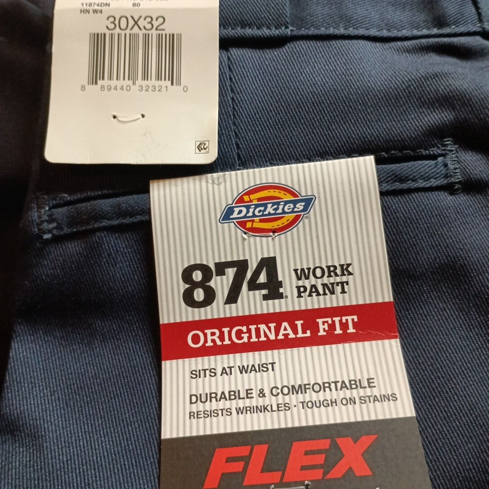 Dickies Dickies 874 Work Pants Men's 30x32 Flex Blue Original Fit Size US 30 / EU 46 - 9 Thumbnail