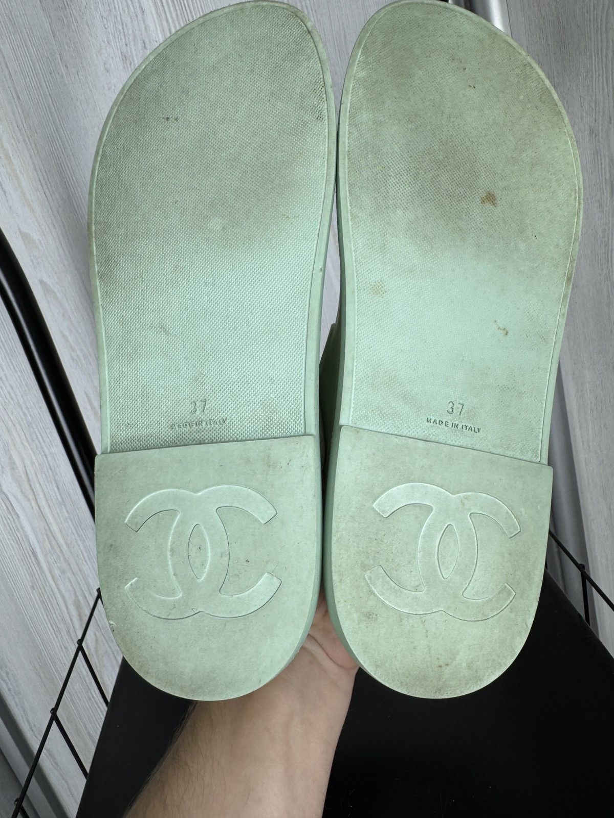 Chanel Chanel "Dad" Sandals Green Premium Size US 7 / IT 37 - 15 Thumbnail