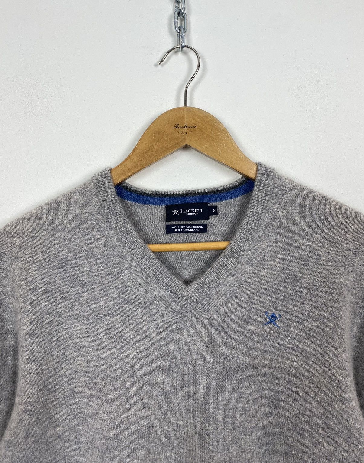 Hackett Hackett London Lambs Wool V-neck Jumper Sweater Men’s Size S Size US S / EU 44-46 / 1 - 2 Thumbnail
