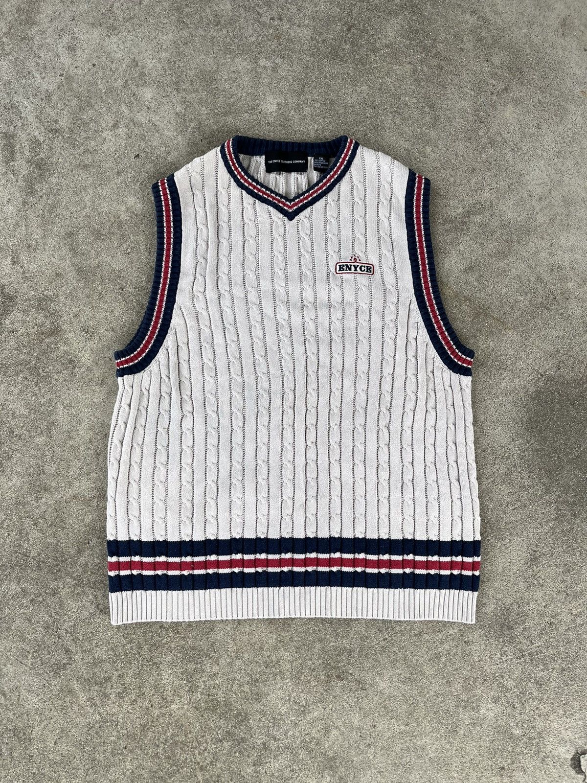 image of VTG Enyce Sweater Vest 90's in Tan, Men's (Size XL)