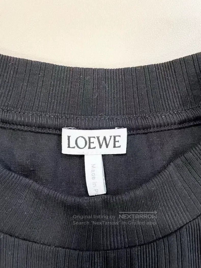 Loewe LOEWE Black knit logo short-sleeve, short and small fit Size M / US 6-8 / IT 42-44 - 4 Thumbnail