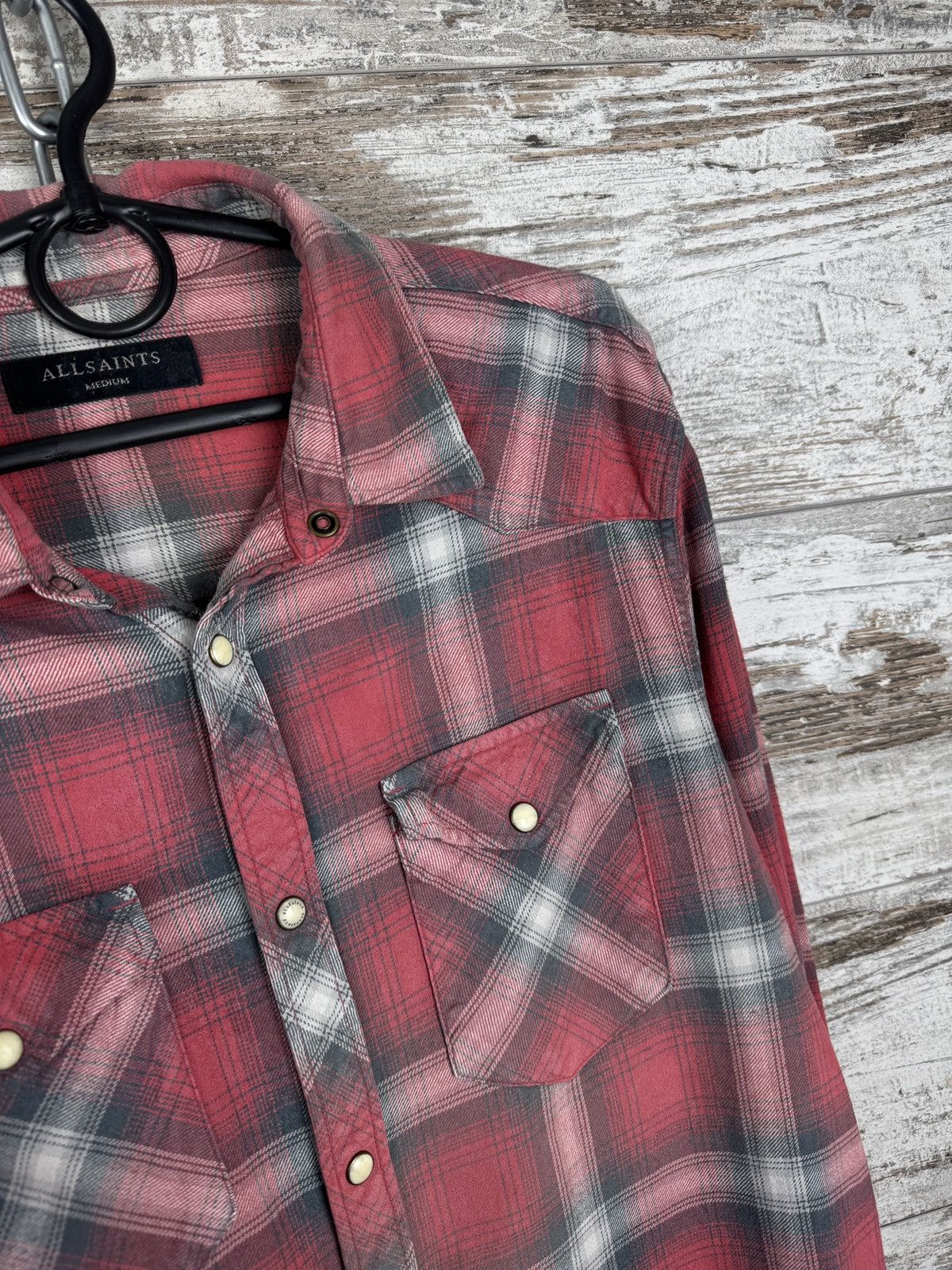 Allsaints Mens Allsaints CLAYHILL LS SHIRT button up flannel pocket Size US M / EU 48-50 / 2 - 6 Thumbnail