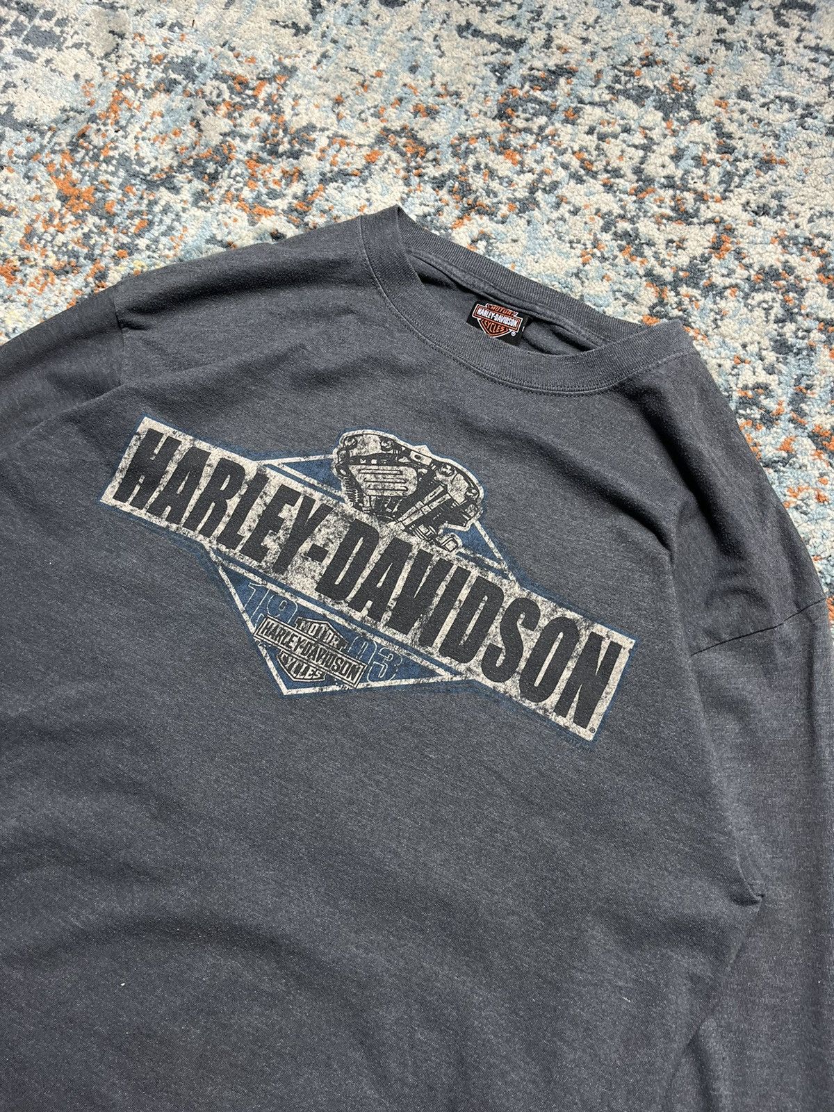 Harley Davidson Vintage 00s Harley Davidson Belfast Ireland long sleeve tee Size US XL / EU 56 / 4 - 6 Thumbnail