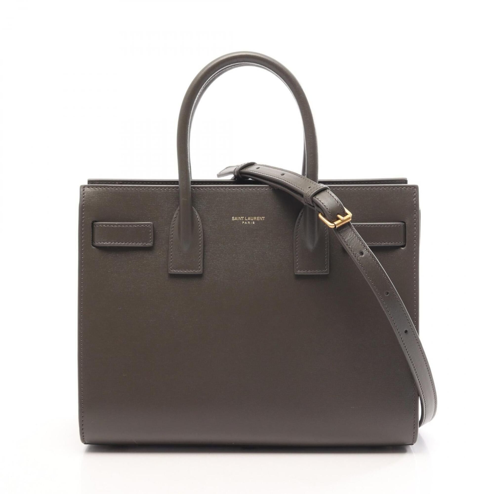 Saint Laurent Paris Yves Saint Laurent Paris Sac de Jour Baby 2-Way Handbag, Leather, Women's, Green, 421863 Size ONE SIZE - 1 Thumbnail