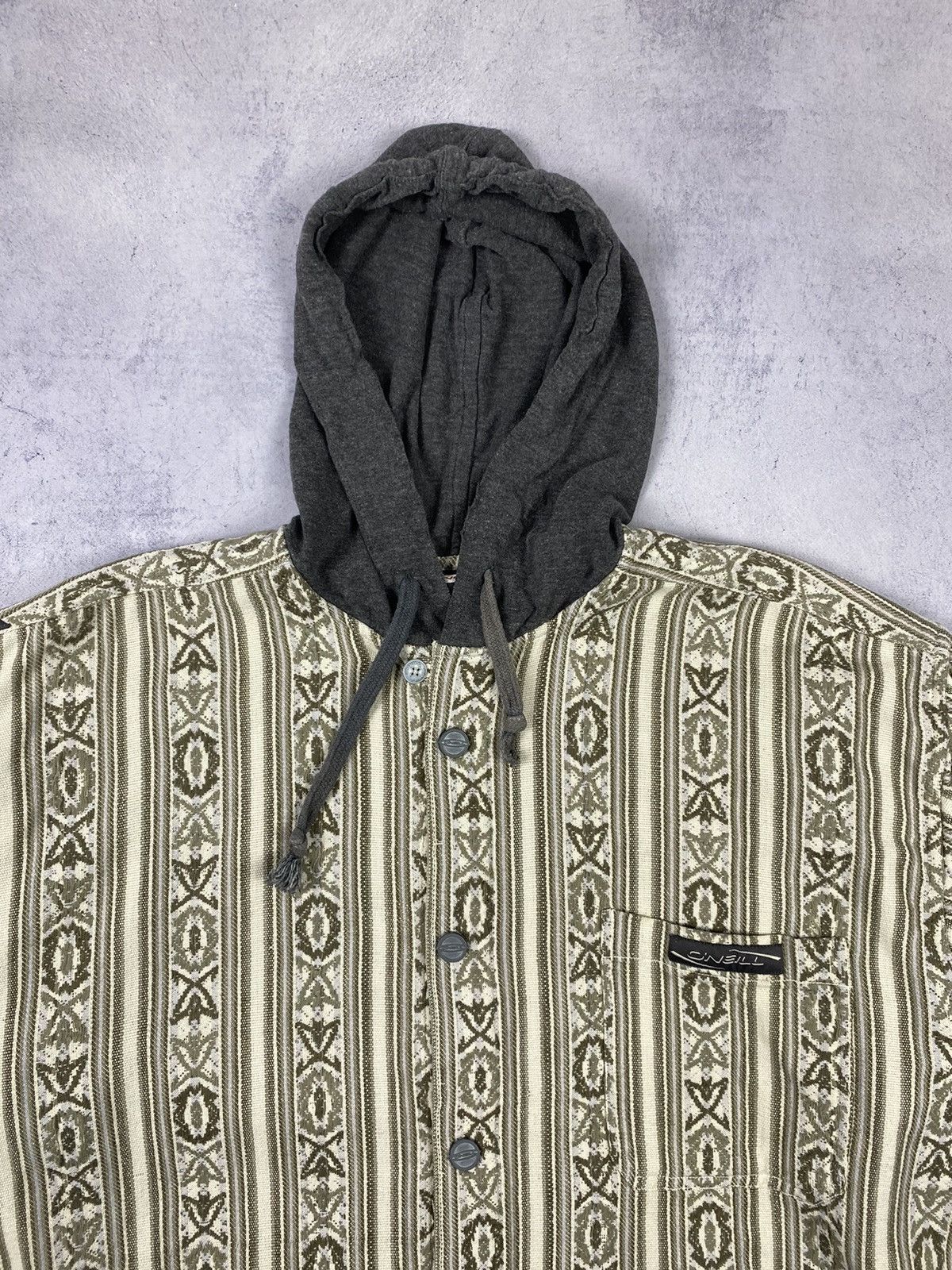 O'Neill Vintage Oneill Flannel Button Up Shirt Hoodie Y2K Surf Skate Size US L / EU 52-54 / 3 - 5 Thumbnail