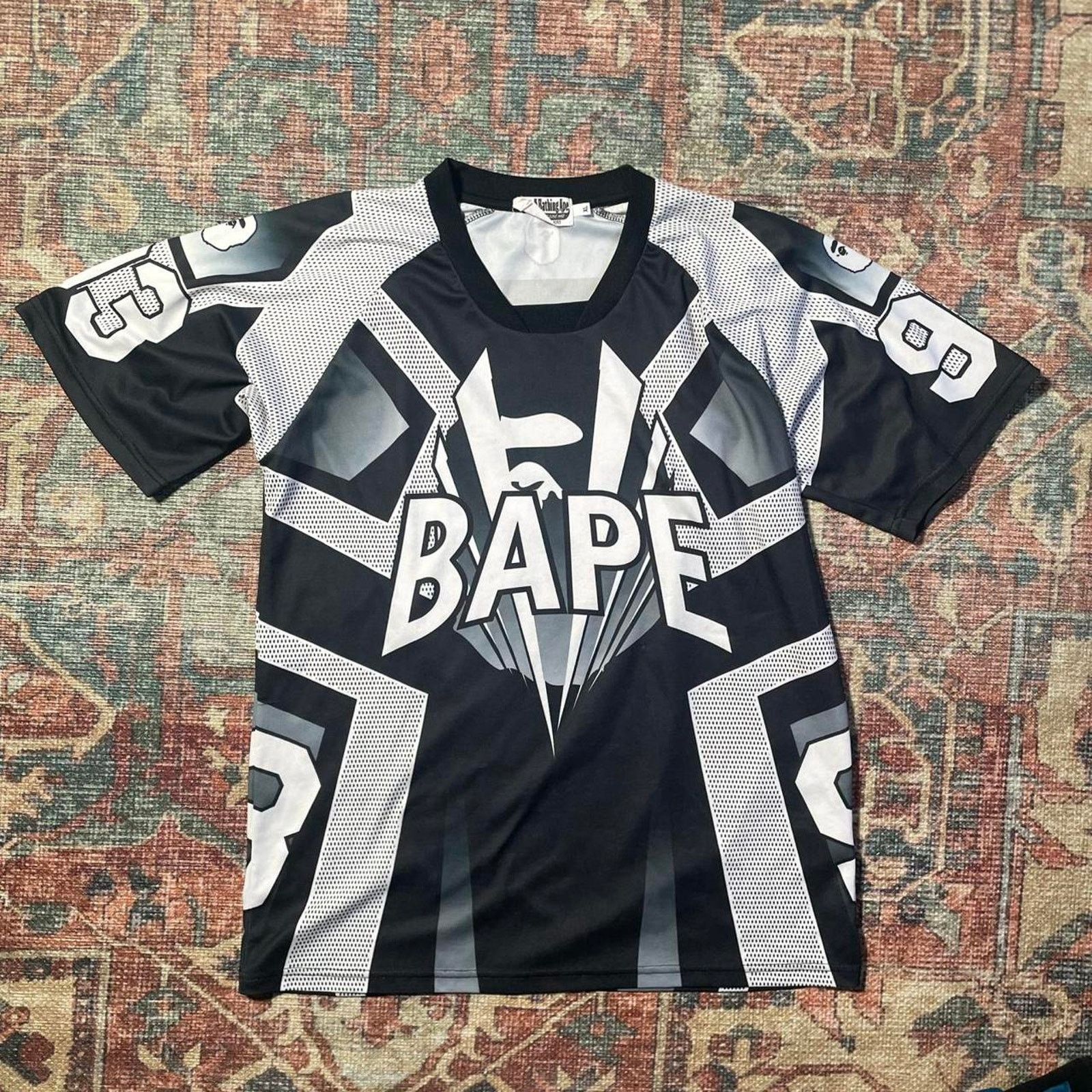 Bape Bape Racing Jersey Black and White Size US XL / EU 56 / 4 - 1 Thumbnail