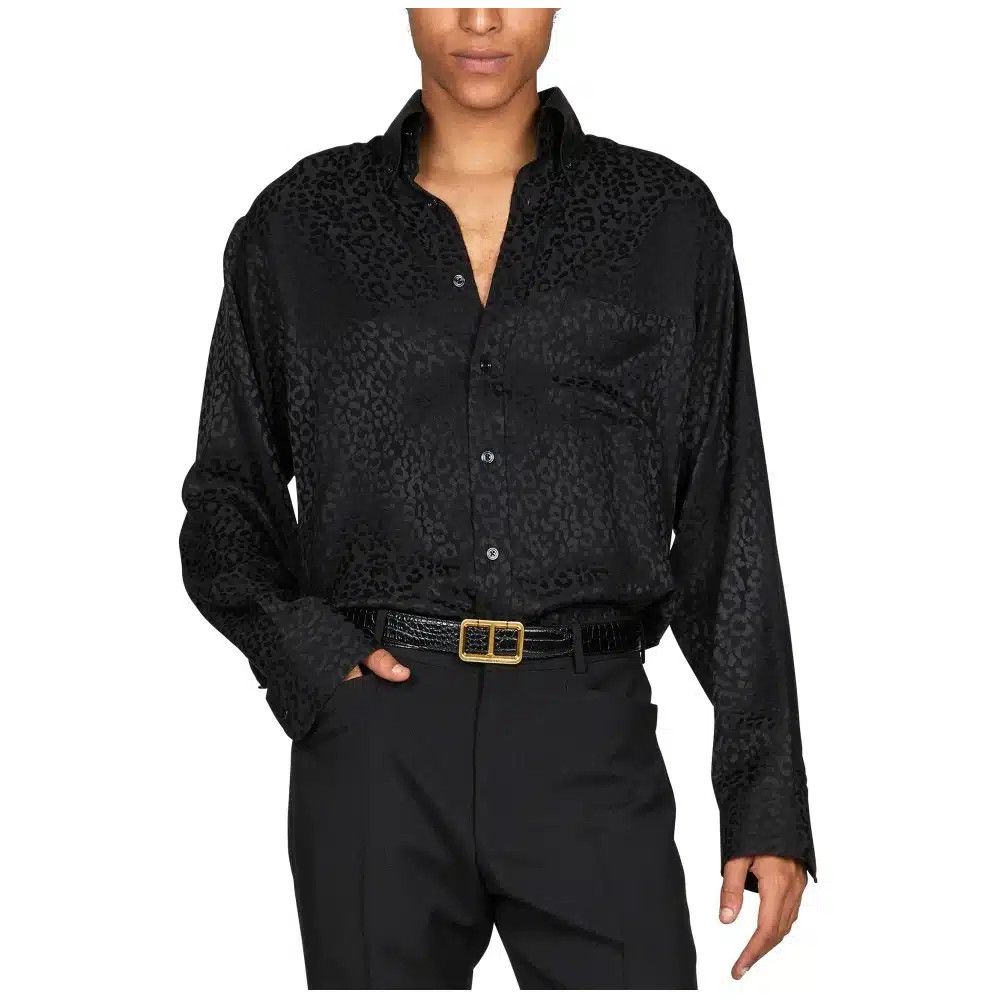 Tom Ford o1loc1c1124 HRO001 Fluid Shirt in Black Size US S / EU 44-46 / 1 - 1 Thumbnail