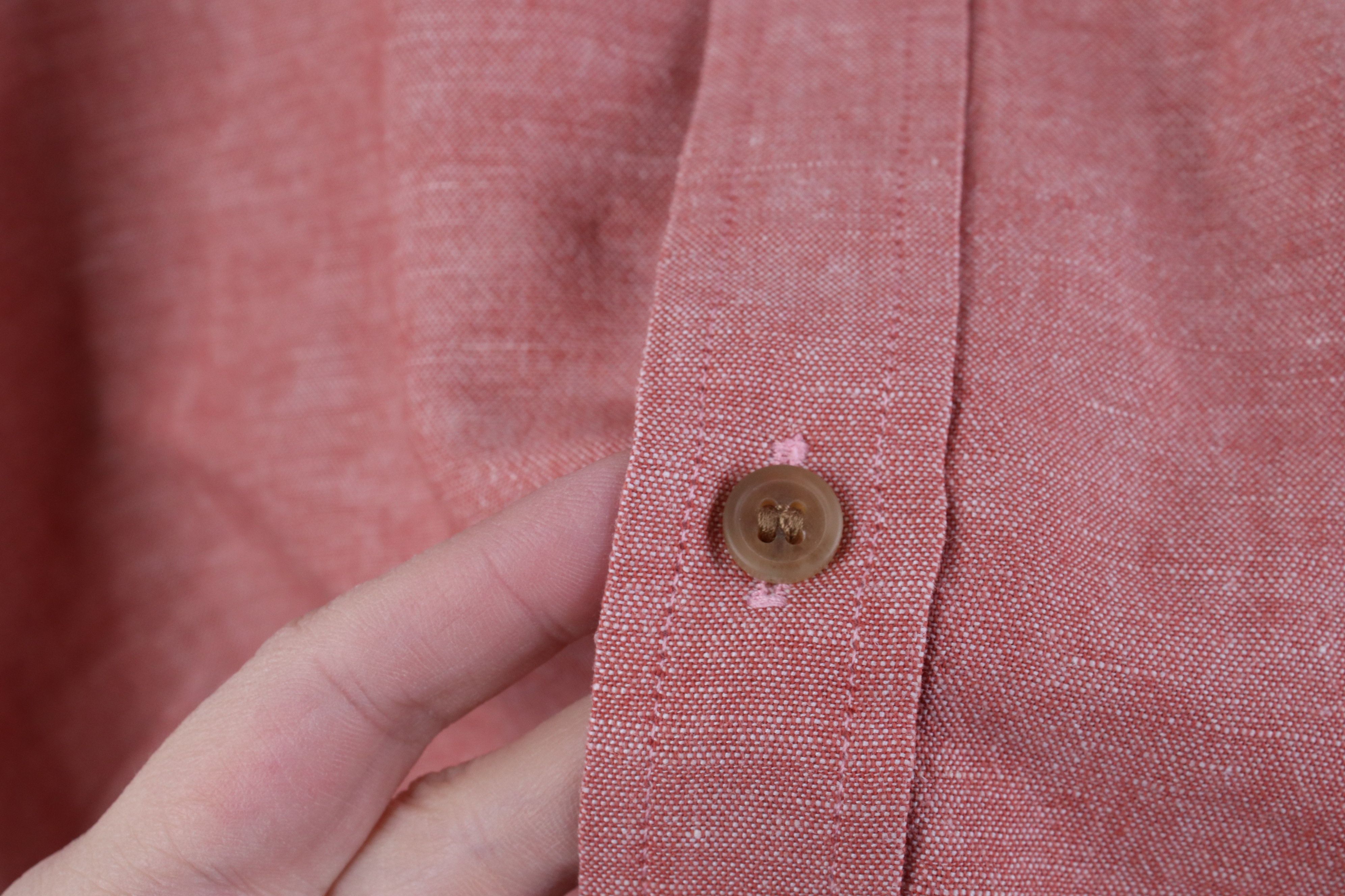 Banana Republic Banana Republic Linen Blend Collared Button Shirt Red Size US XL / EU 56 / 4 - 6 Thumbnail