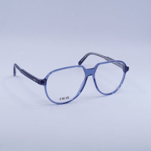 Dior 🕶️ New Dior INDIOR O A1I 3000 Eyeglasses - Transparent Blue Size ONE SIZE - 3 Thumbnail