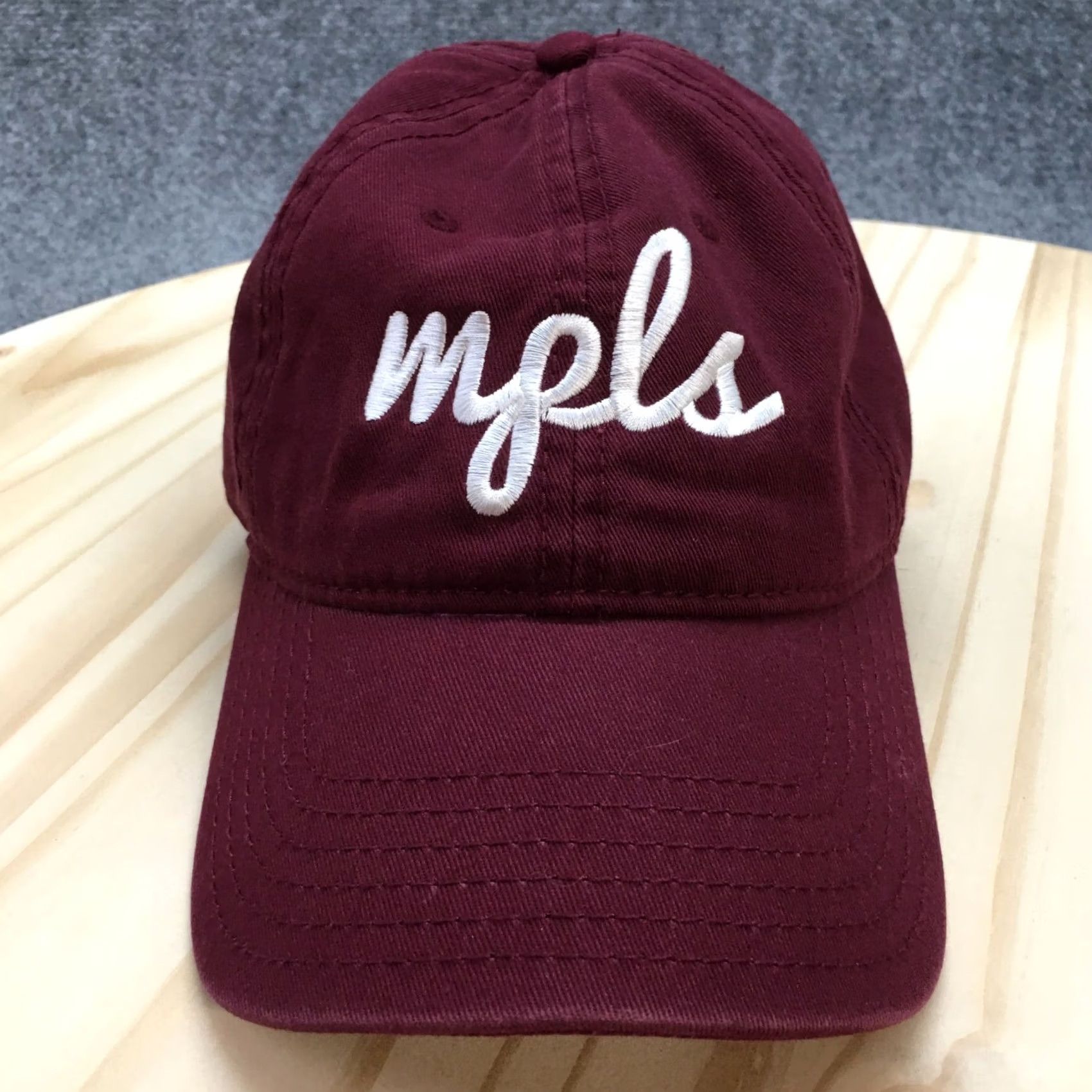 Vintage Mpls OTTO Baseball Cap Hat Mens Red OS Adjustable Curved Brim Embroidered Logo Size ONE SIZE - 2 Thumbnail