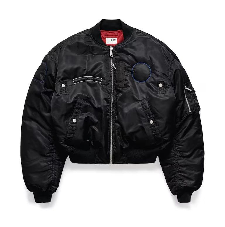 H&M × Heron Preston H2 leather jacket | Grailed