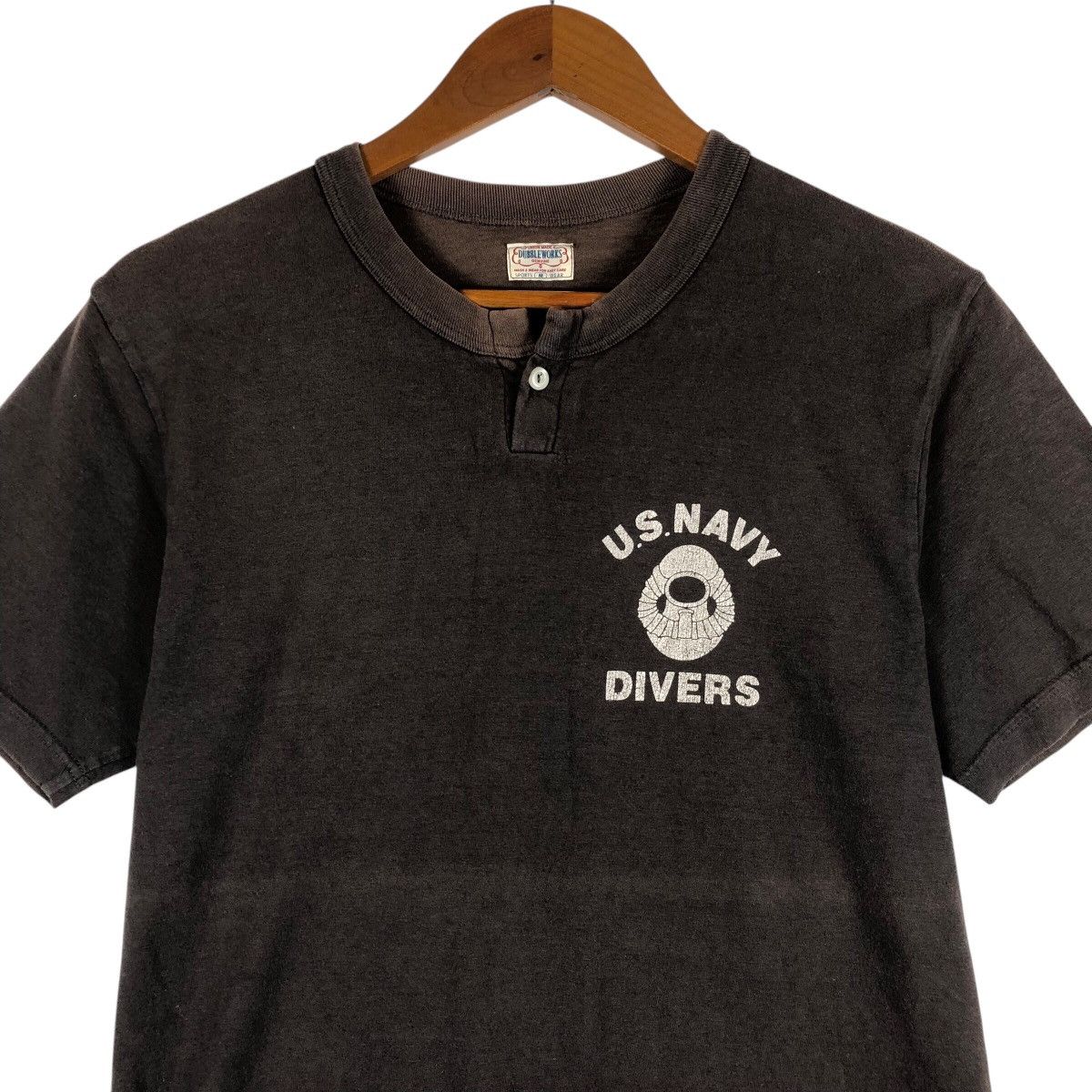 Vintage DUBBLE WORKS Union Made U.S. Navy Divers T-Shirt Size US M / EU 48-50 / 2 - 2 Thumbnail