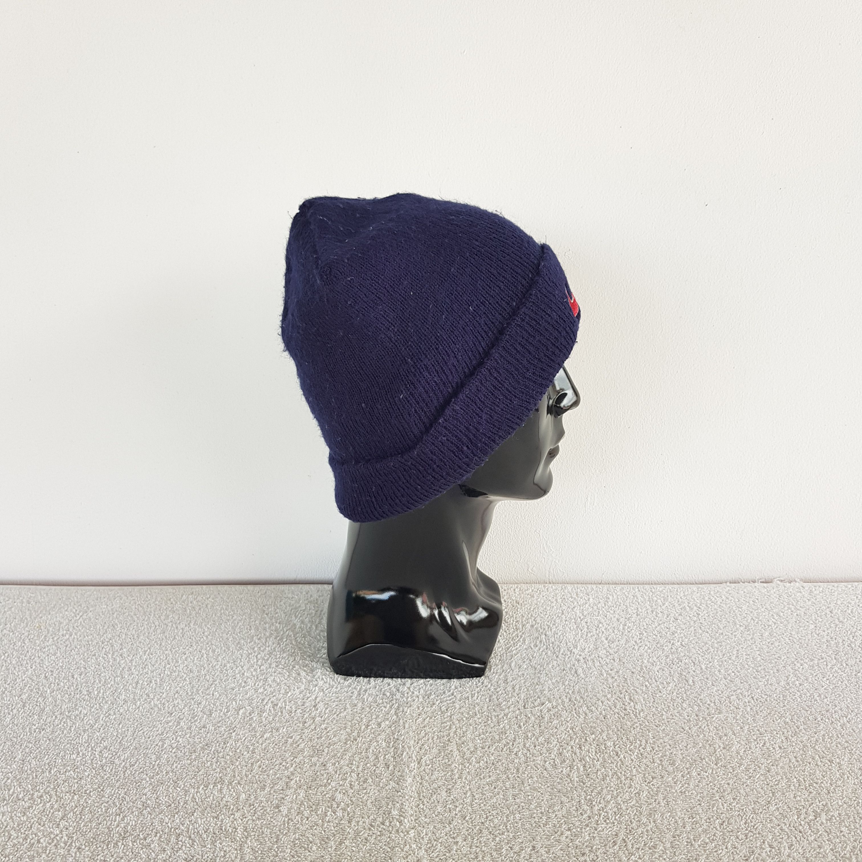 Nike Vintage 90s Nike Beanie Nike Swoosh Knit Snow Caps Hats Size ONE SIZE - 3 Thumbnail