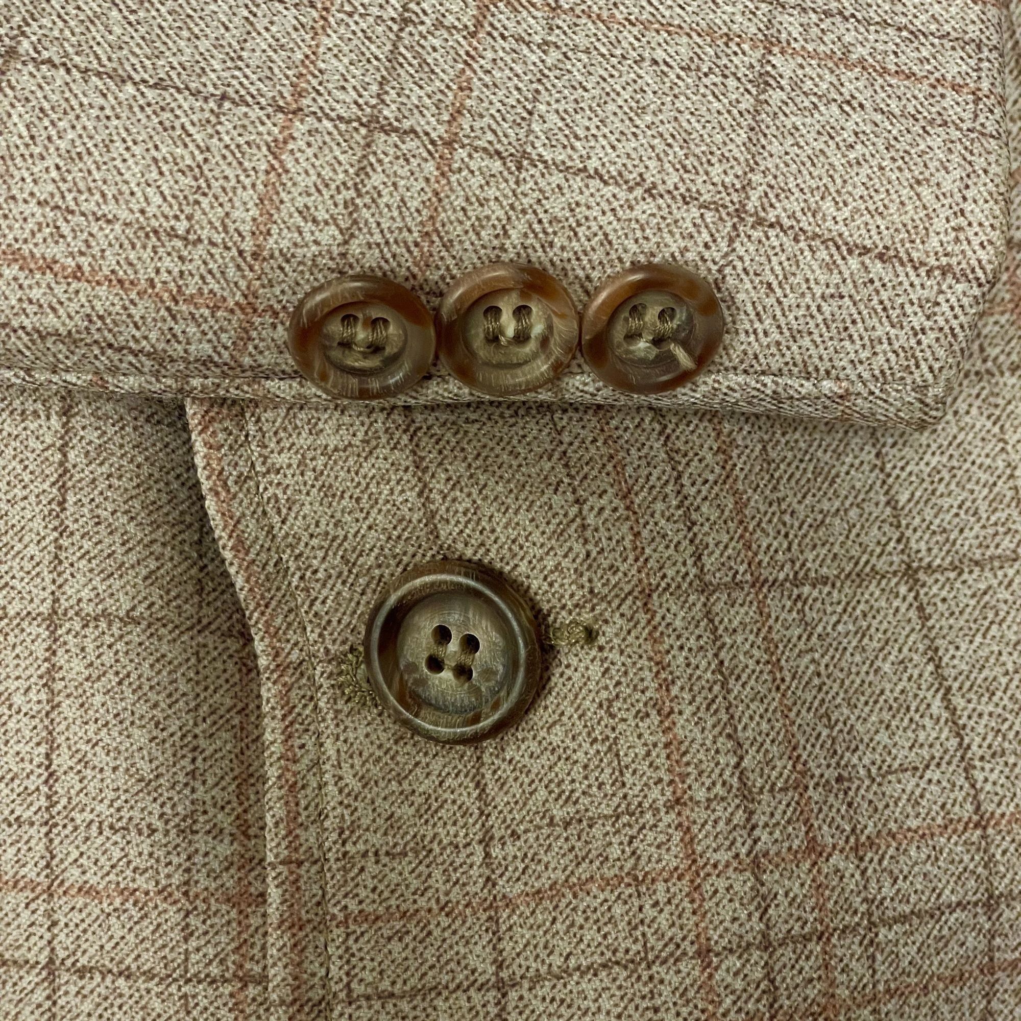 Sears Vtg Sears MOD Brown Sport Coat APRICOT PEACH Jacket Size 40R - 6 Thumbnail