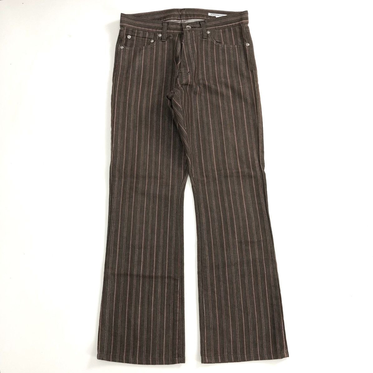 20471120 × If Six Was Nine × semanticdesign Y2K Semantic Design Striped Brown Travis Scott Denim Pants Size US 30 / EU 46 - 1 Thumbnail