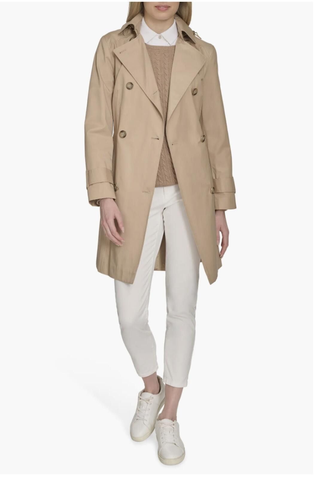 Cole Haan NWT Cole Haan Signature Hooded Trench Rain Coat Beige Medium Size M / US 6-8 / IT 42-44 - 8 Thumbnail
