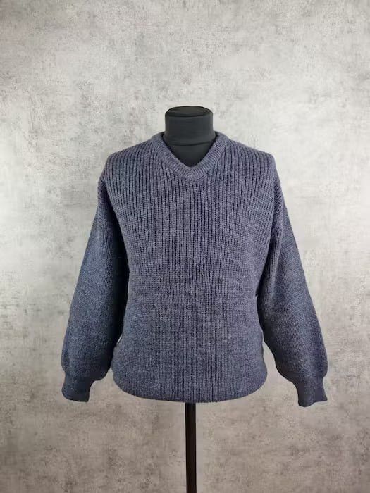 Barbour × Vintage Vintage 90s Barbour Fisherman Wool Sweater Size US L / EU 52-54 / 3 - 2 Thumbnail