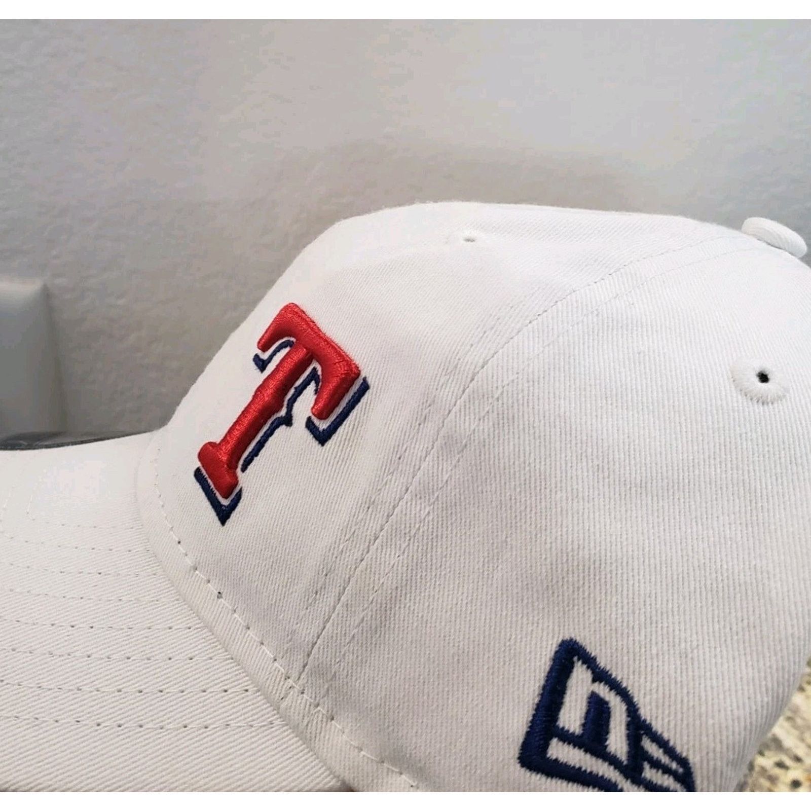 New Era Texas Rangers Hat Court Sport Dad 920 Strap White New Era Size ONE SIZE - 4 Thumbnail