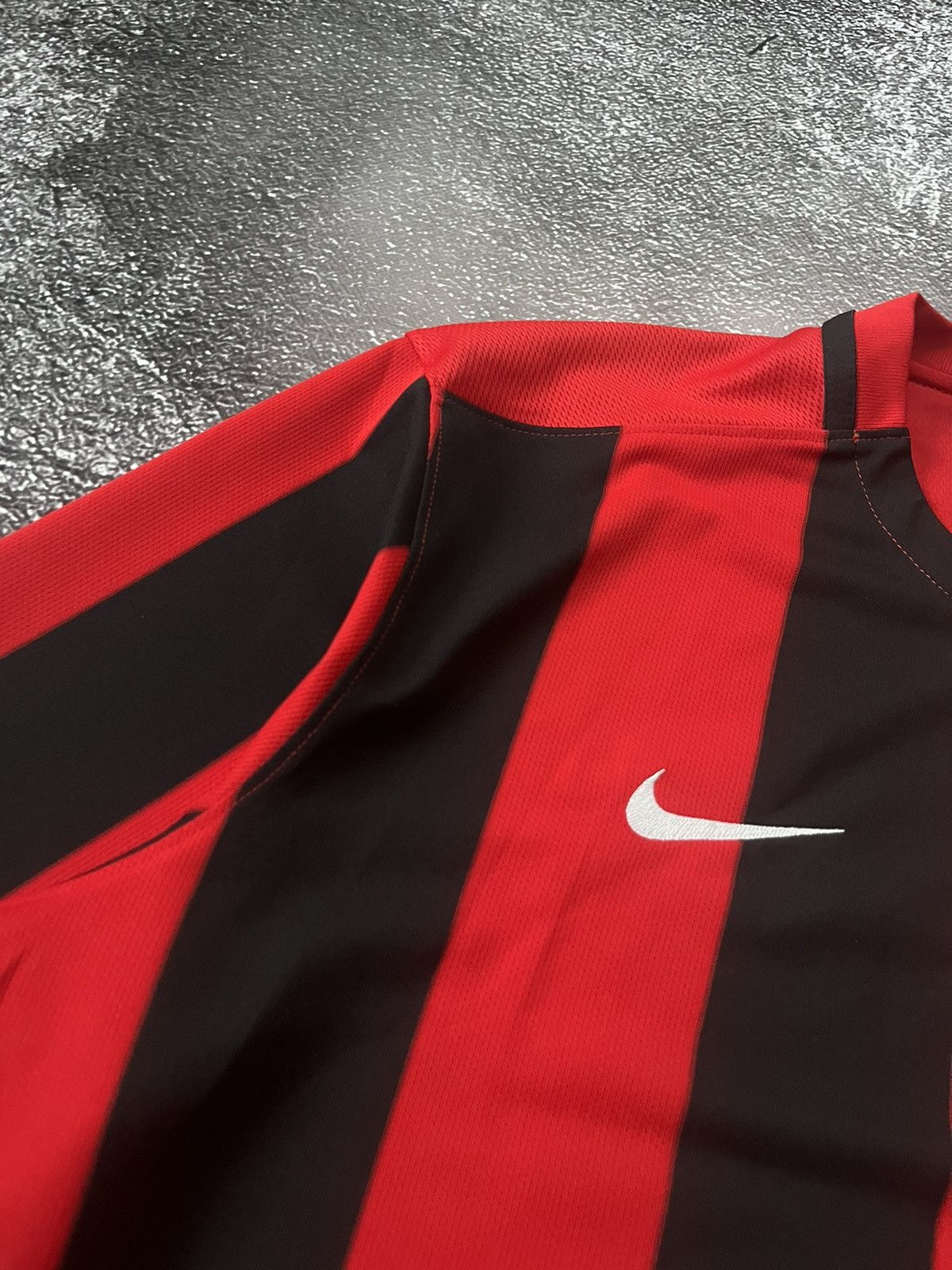 Nike Nike DRI-FIT Striped Soccer Long Sleeve Mesh T-Shirt Tee Size US XL / EU 56 / 4 - 4 Thumbnail