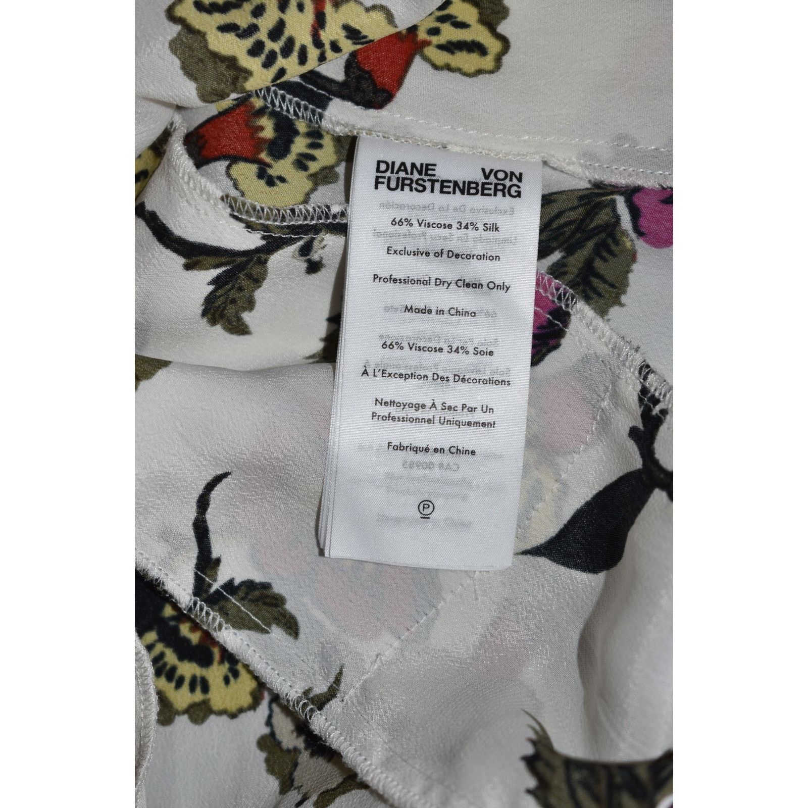 Diane von Furstenberg DIANE VON FURSTENBERG Anjali Silk Blend Floral Midi Dress 6 Size M / US 6-8 / IT 42-44 - 7 Thumbnail