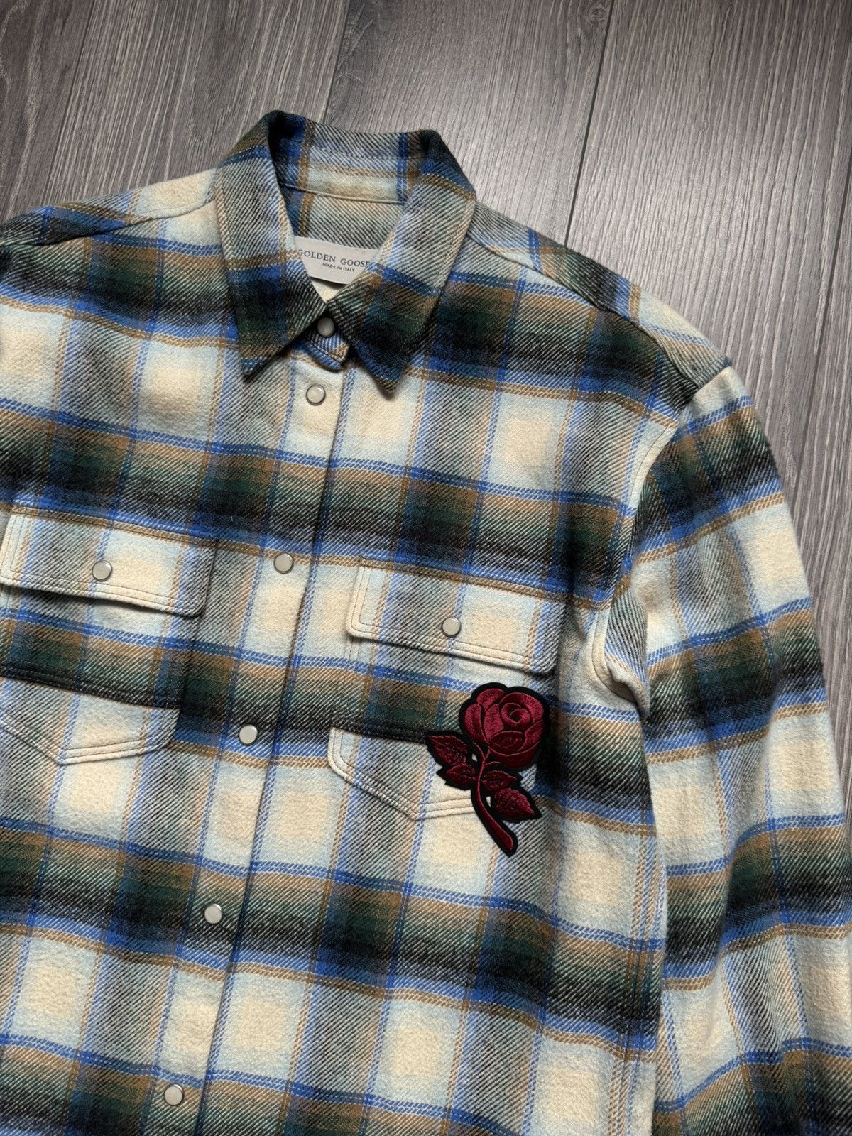 Golden Goose Golden Goose Alison Plaid-Pattern Checkered Button-up Shirt Size S / US 4 / IT 40 - 3 Thumbnail