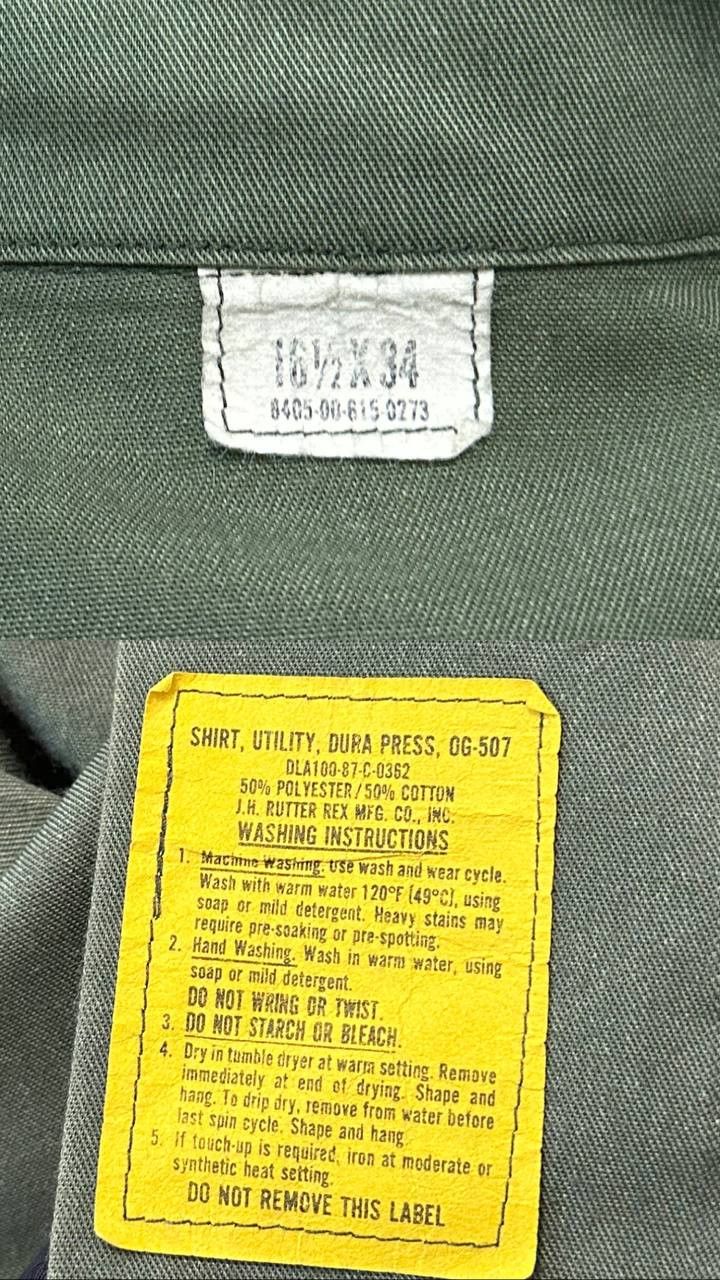 Vintage VINTAGE US ARMY UTILITY SHIRT 1970/80 435th tactical airlift Size US L / EU 52-54 / 3 - 11 Thumbnail
