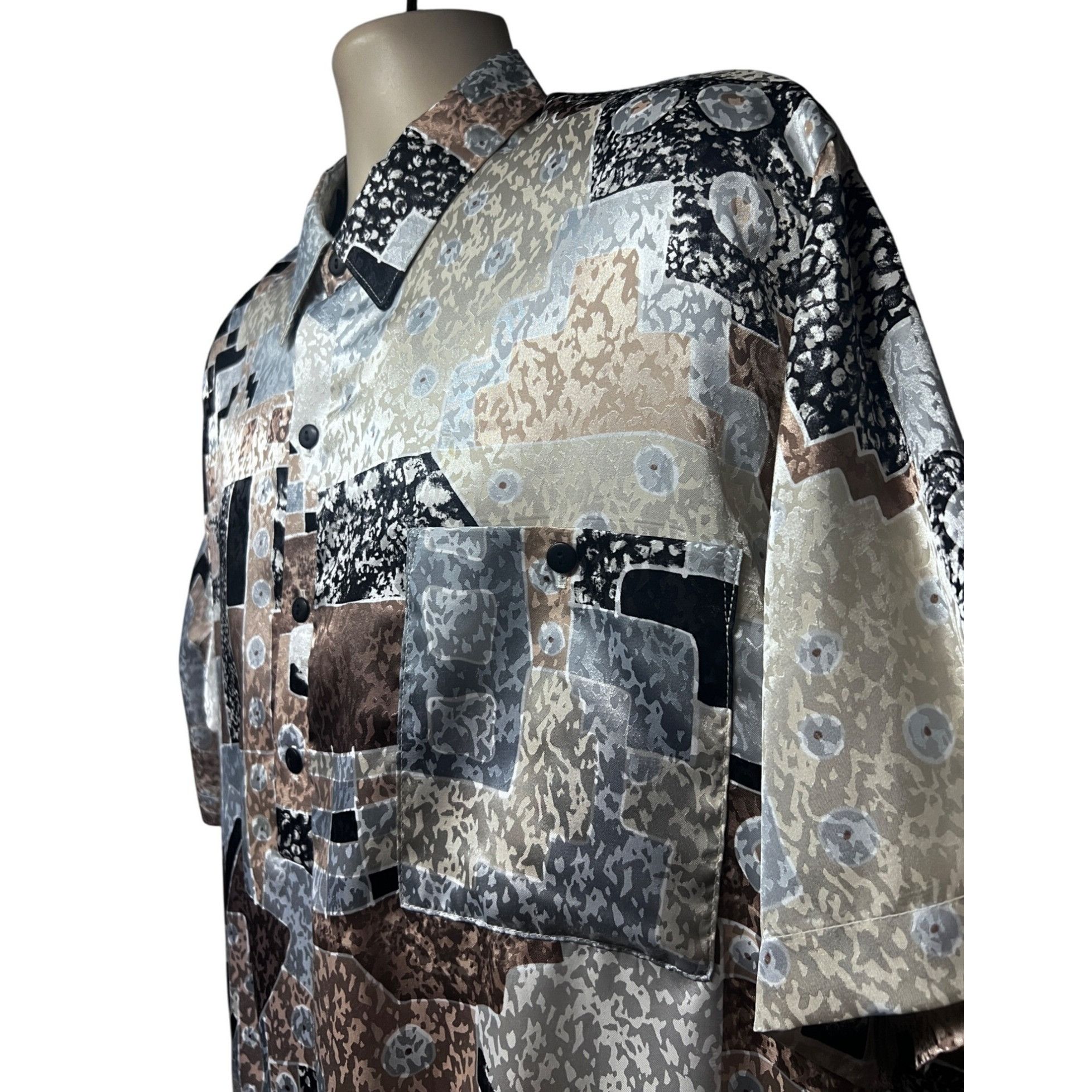 Vintage Alan Stuart Vintage Wearable Art 70s Disco Pullover Polo Shi Size US XL / EU 56 / 4 - 4 Thumbnail