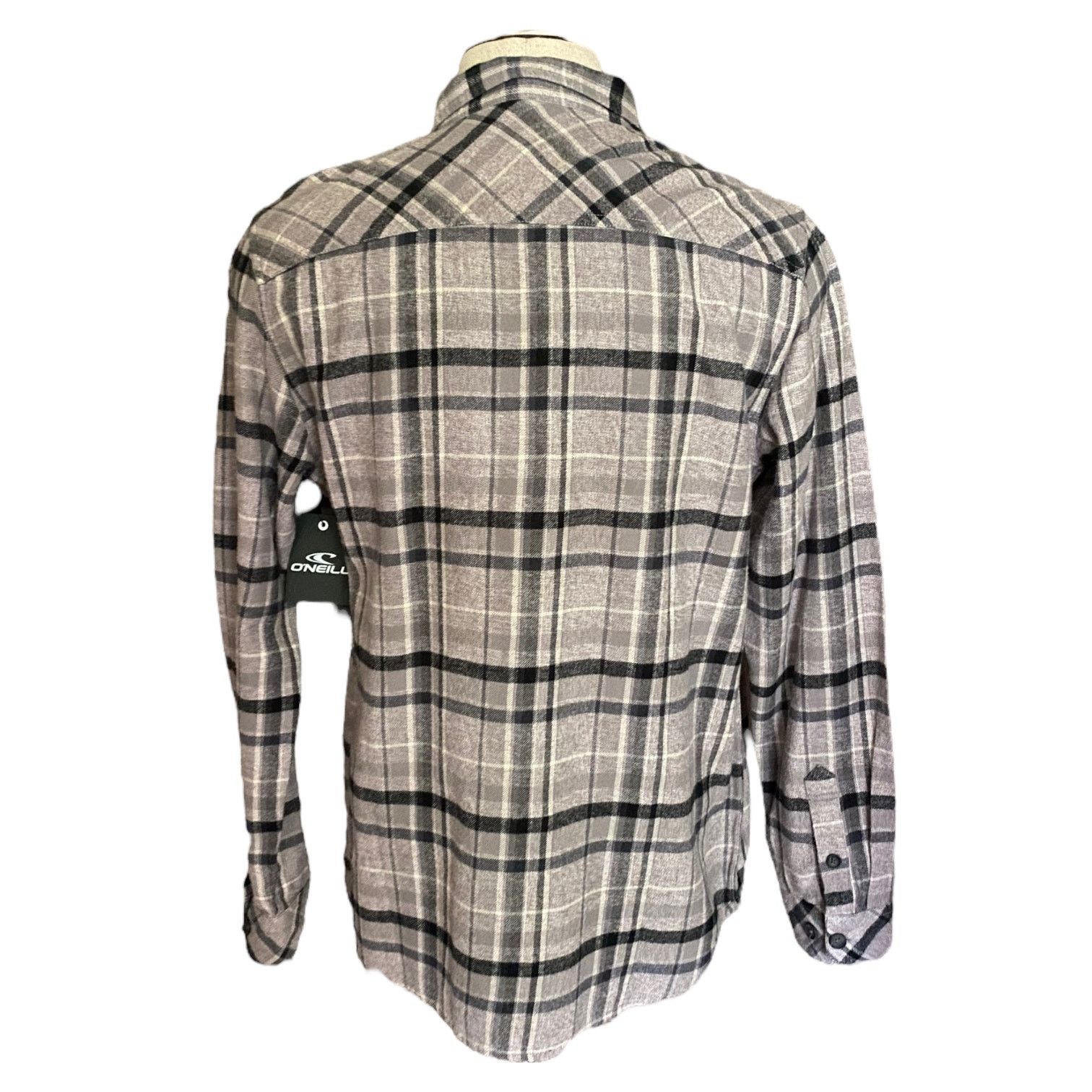 Other O'Neill Cotton Gray Black Long Sleeve Flannel Size Medium Size US M / EU 48-50 / 2 - 2 Thumbnail